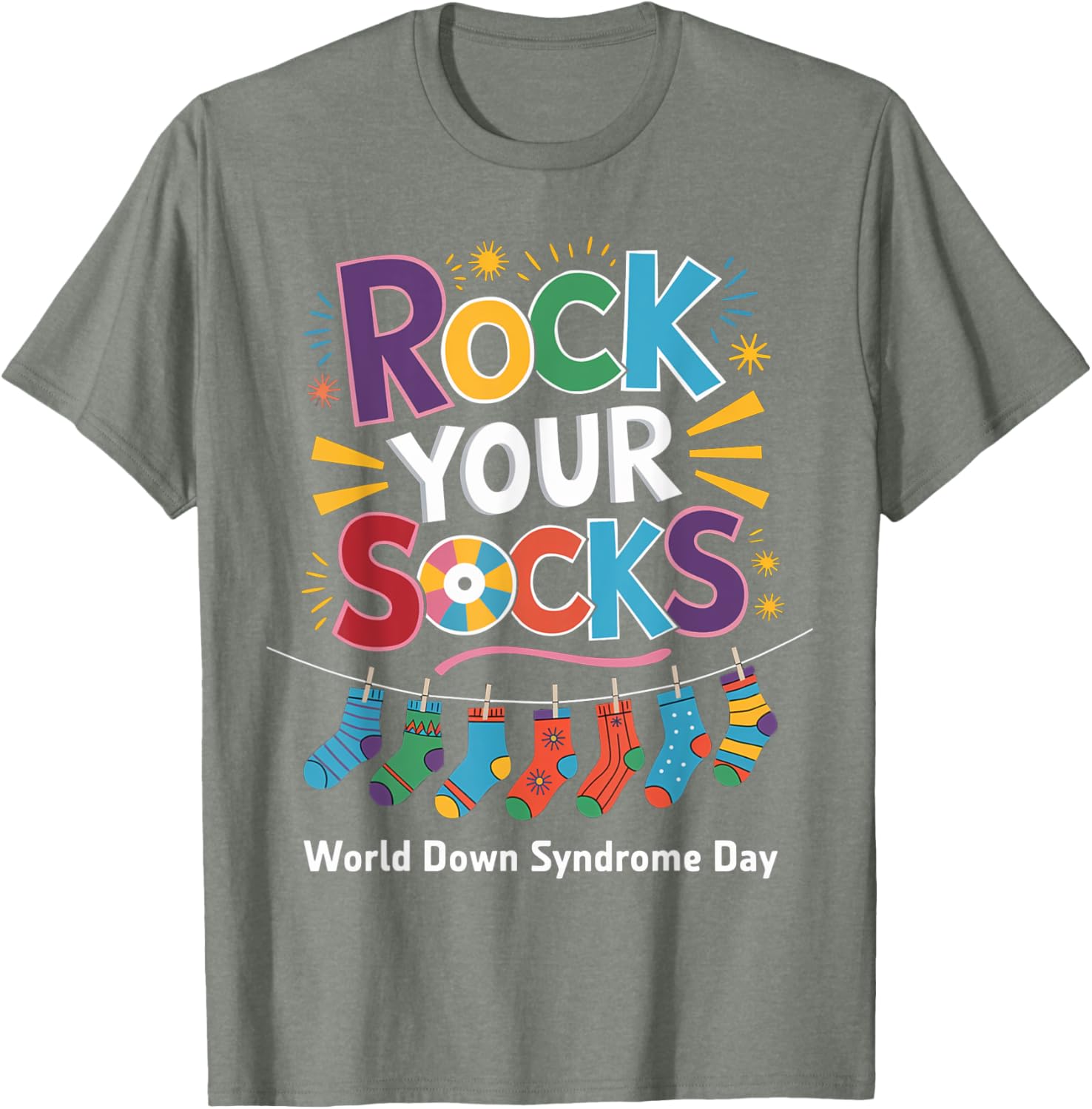 Rock Your Socks Kids T-Shirt for World Down Syndrome Awareness Day - 22