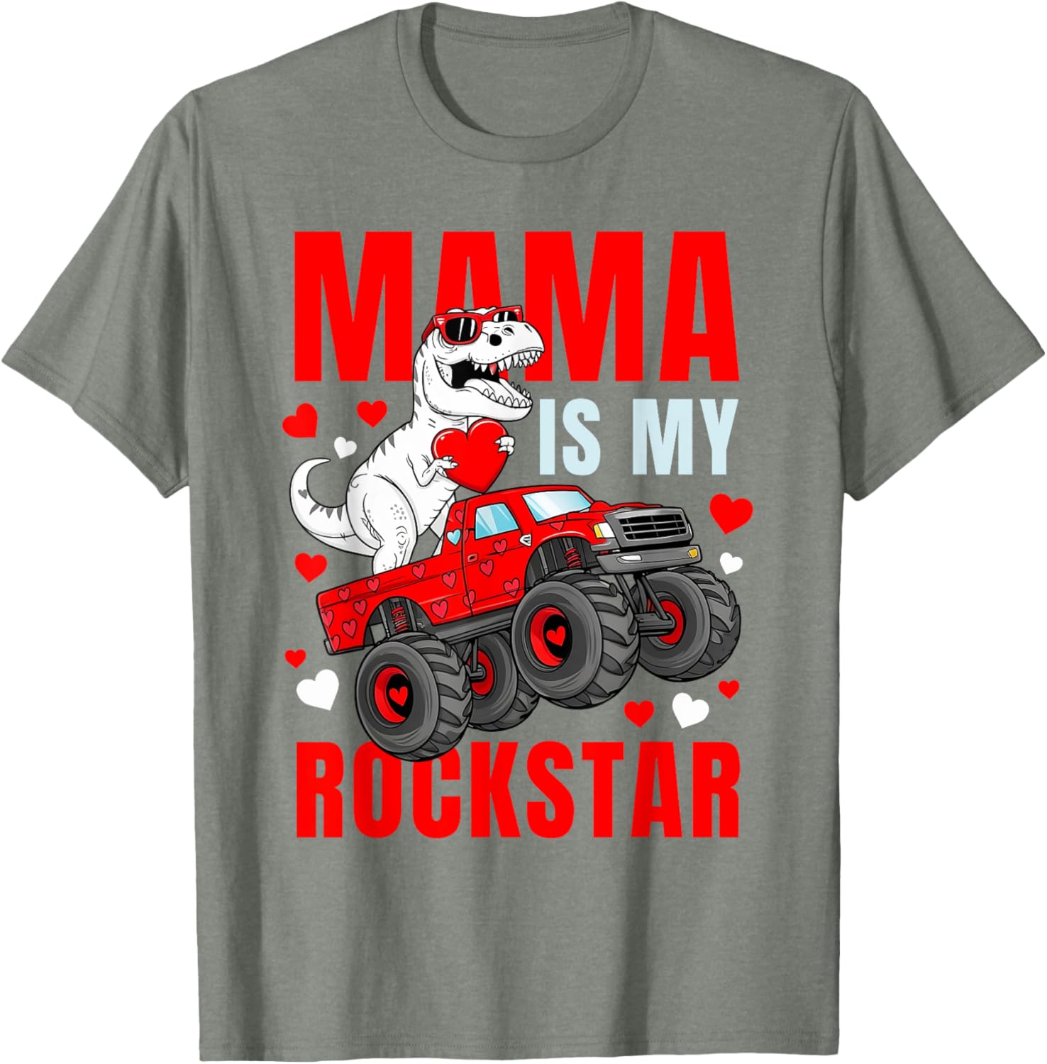 Mama Is My Rockstar Dinosaur T-Shirt Cute Love Mom Apparel - 18