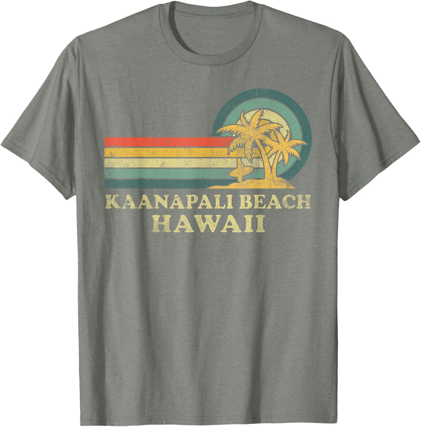 Kaanapali Beach Vintage Palm Tree Family Vacation T-Shirt for Fun Getaways - 13