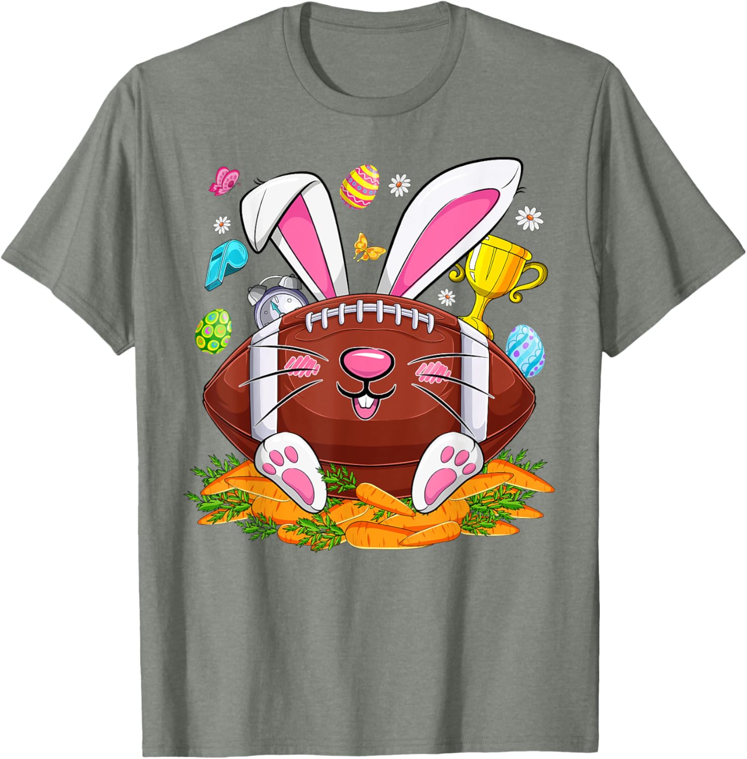 Funny Bunny Face Eggs T-Shirt for Men and Boys - Happy Easter Day Apparel - 24