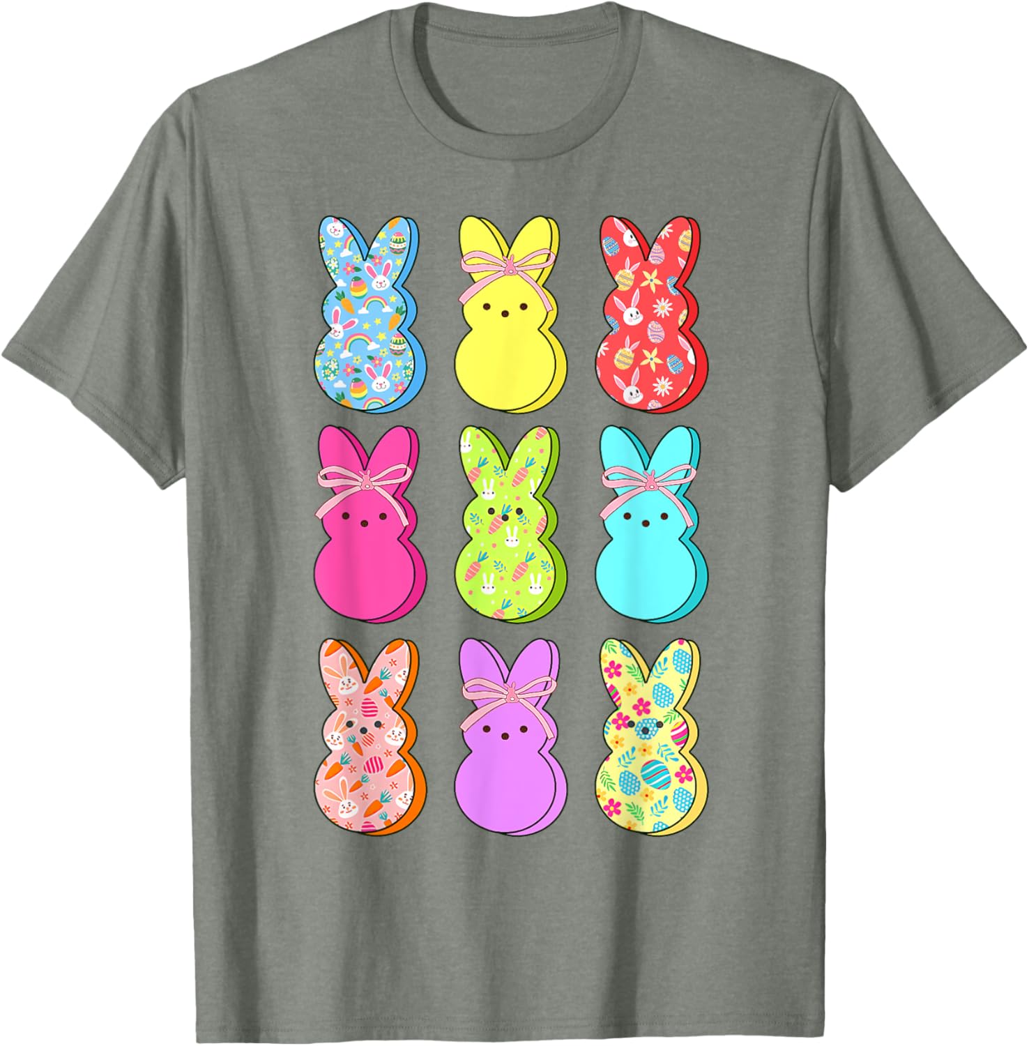 Easter Bunny Floral Bow T-Shirt for Rabbit Lovers - Perfect for Girls and Women - 9