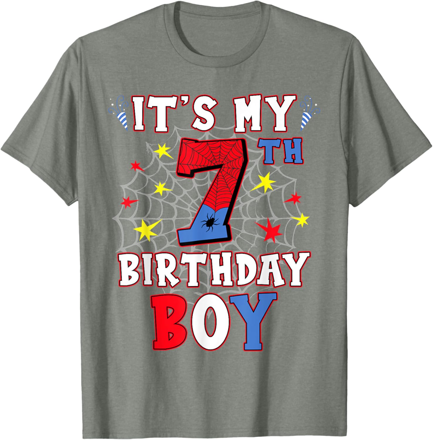 Funny It's My 7th Birthday T-Shirt for Boys and Teens Fun Celebration - 6
