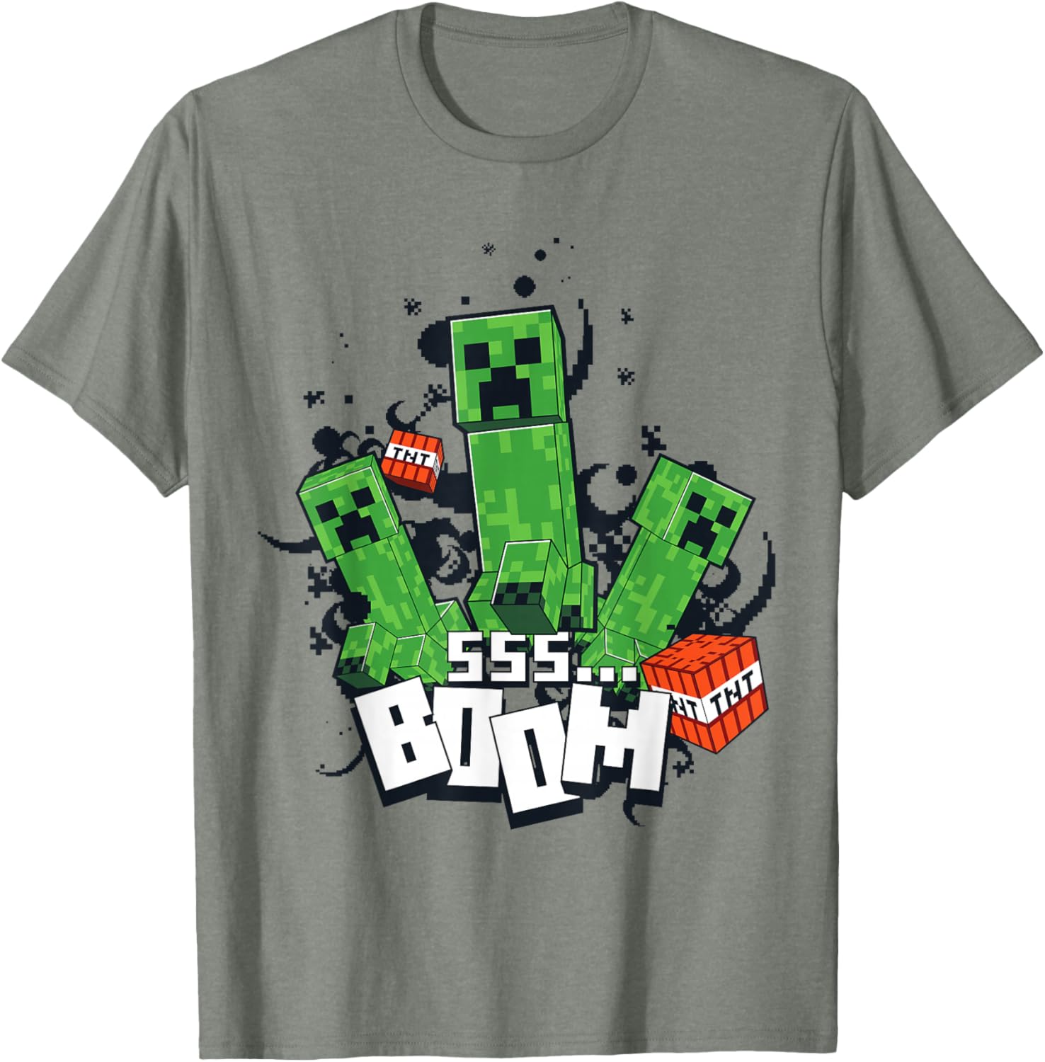 Minecraft Creeper Explosion Boom T-Shirt Fun Gamer Apparel for Everyone - 3