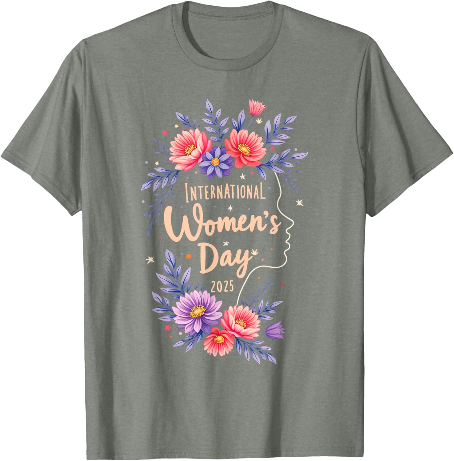Floral Women's Day T-Shirt 2025 Celebrate International Women's Day 8 March - 15