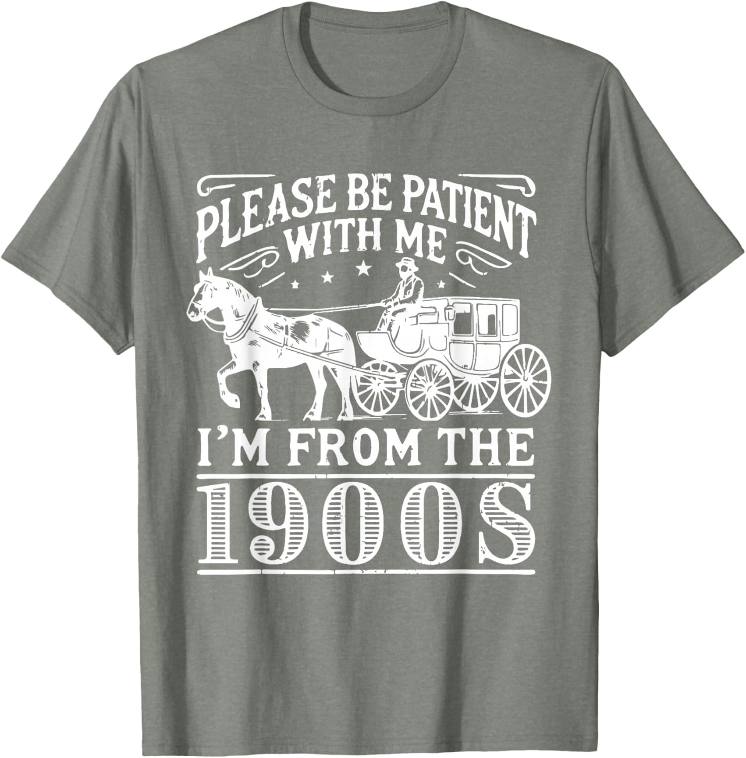 Vintage 1900s Father’s Day T-Shirt for Men - Please Be Patient Design - 2