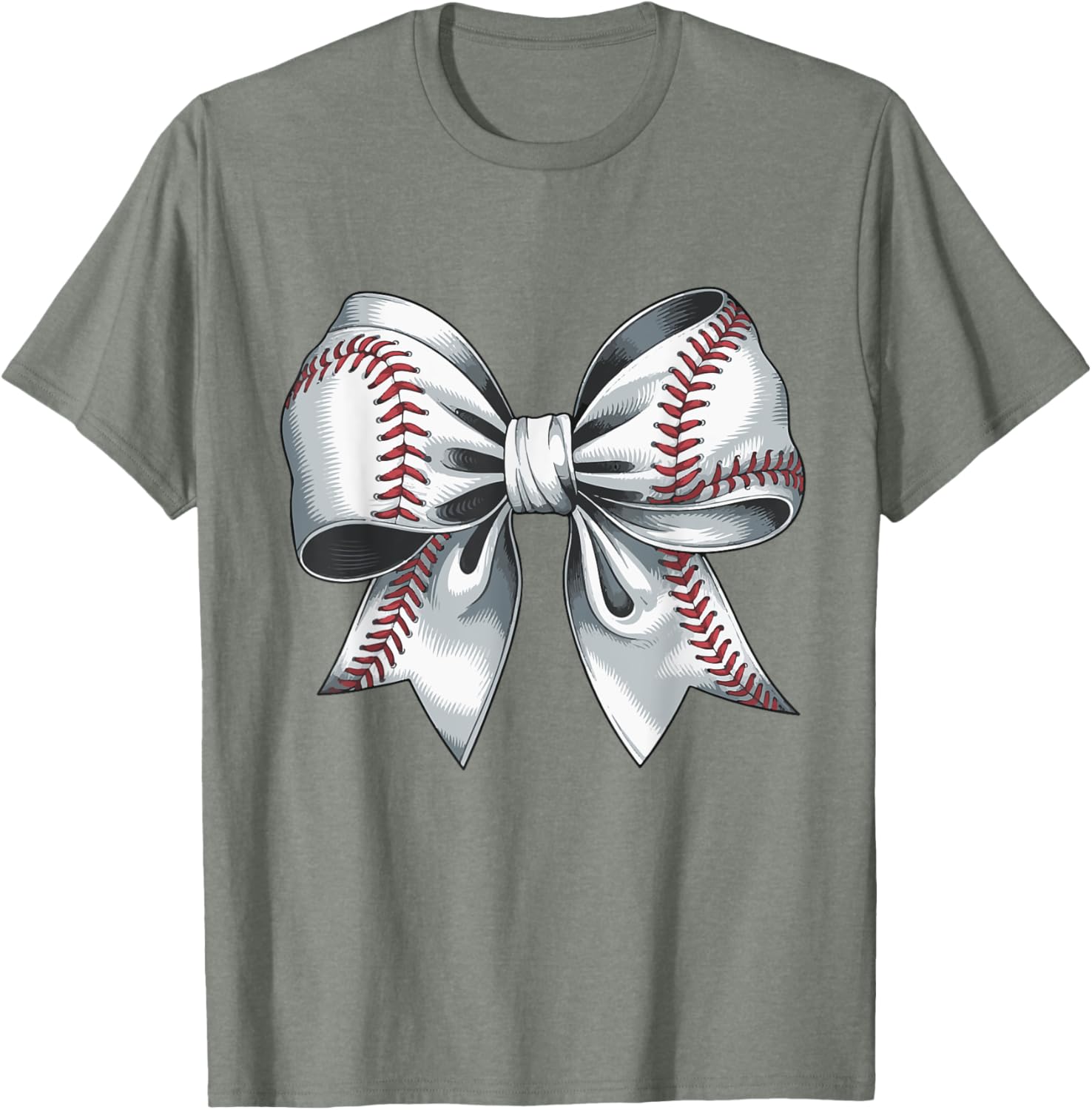 Cute Baseball Bow T-Shirt for Moms - Perfect Gift for Baseball Moms - 4