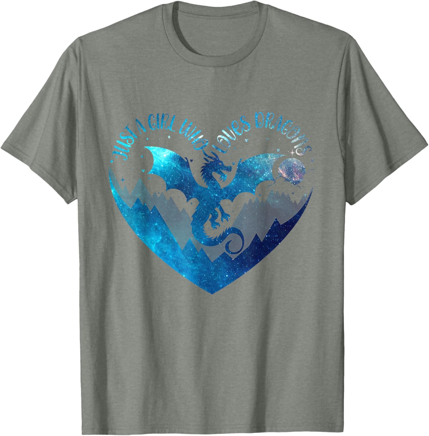 Cute Dragon Lover T-Shirt for Girls with Heart Design, Perfect Gift - 17