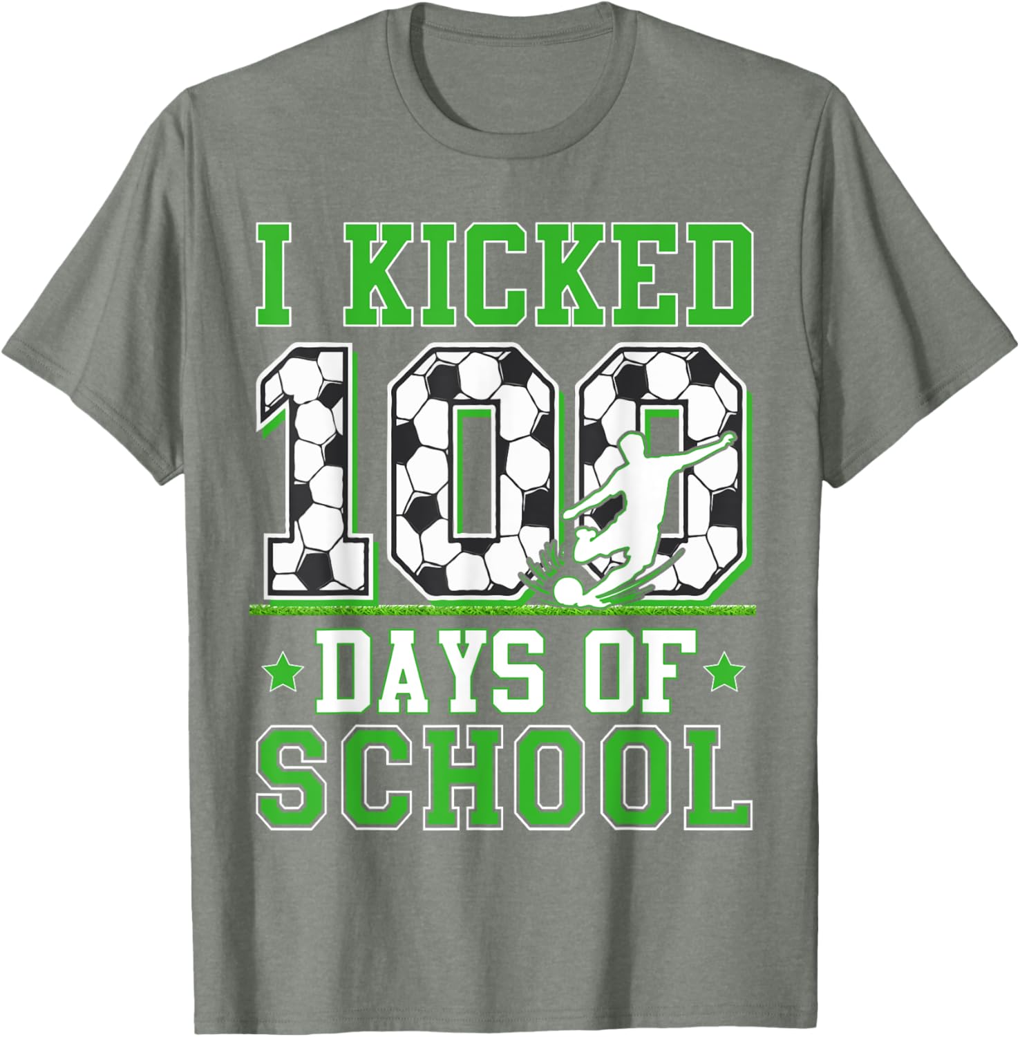 100 Days of School Soccer T-Shirt for Kids - Fun Boys' Apparel - 19