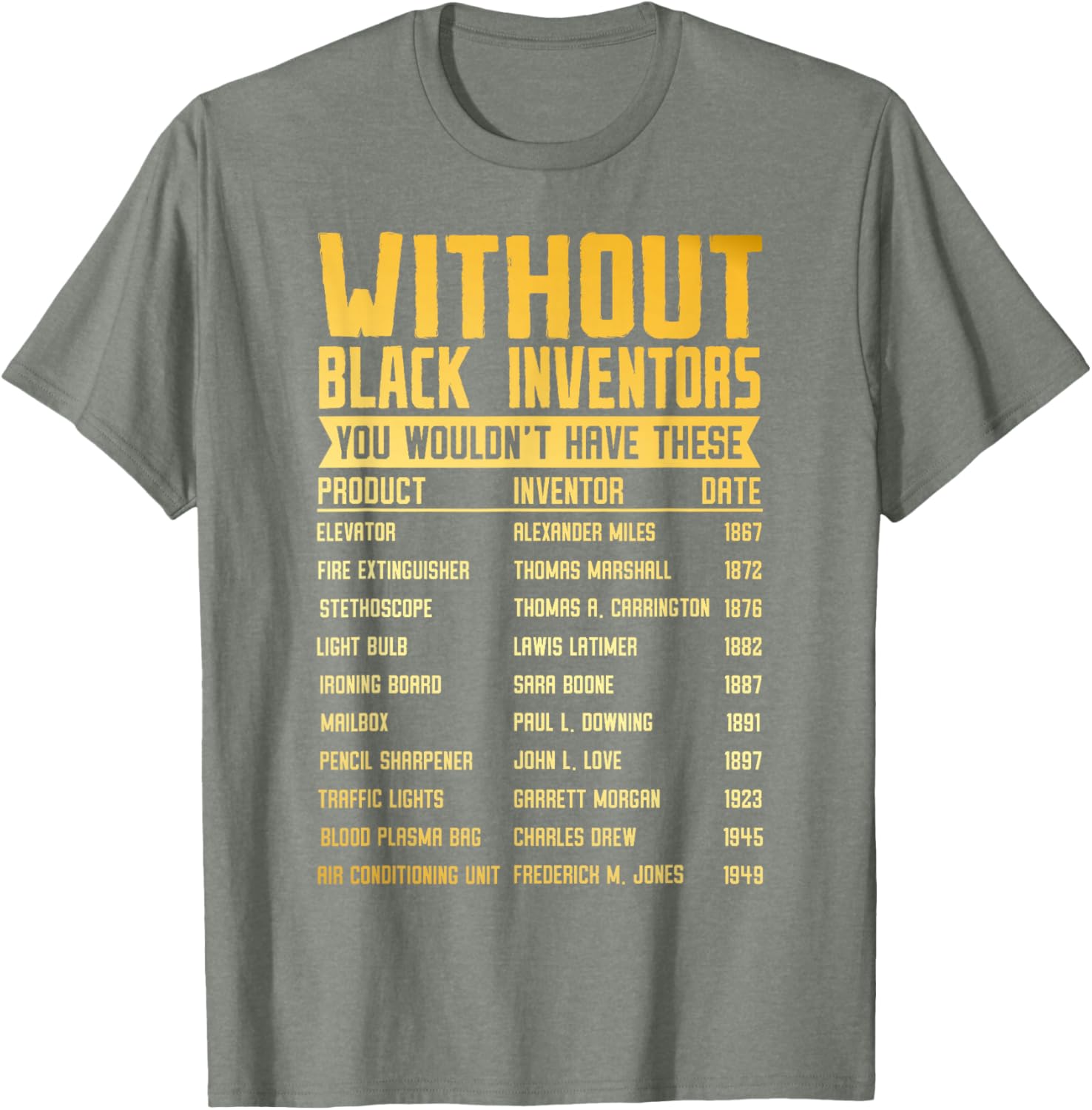 Celebrate Black History with Our Forgotten Black Inventors T-Shirt - 10
