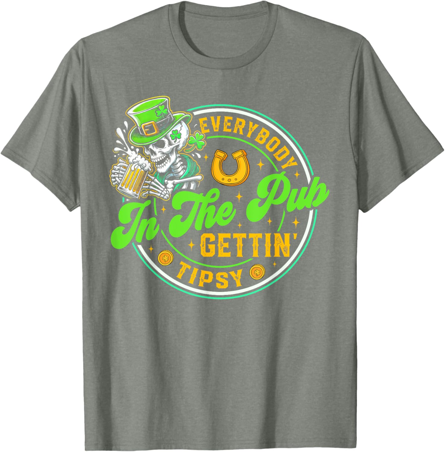 Tipsy in the Pub St Patricks Day T-Shirt for Men and Women - 5