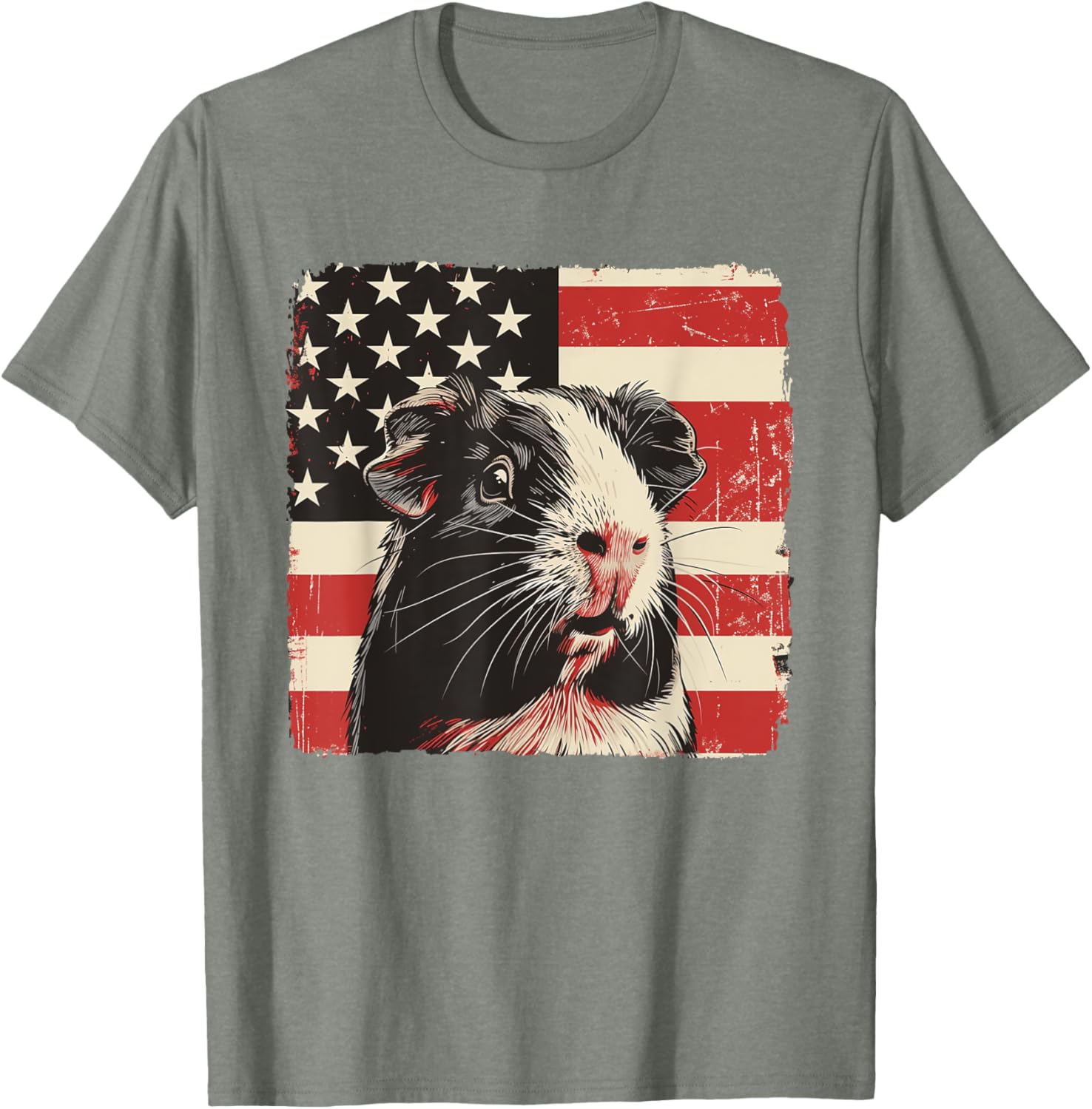 Patriotic Guinea Pig 4th of July T-Shirt for Boys and Kids - 4