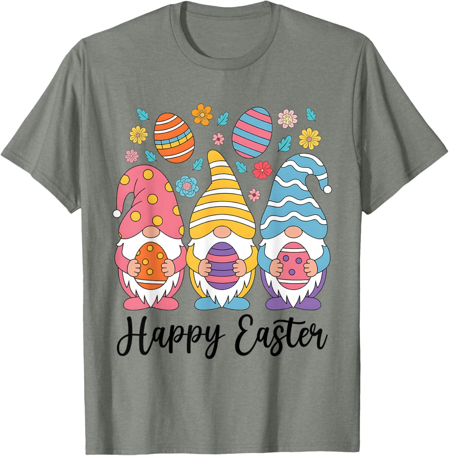 Happy Easter Gnomes T-Shirt for Women Girls Kids Perfect for Egg Hunts - 22