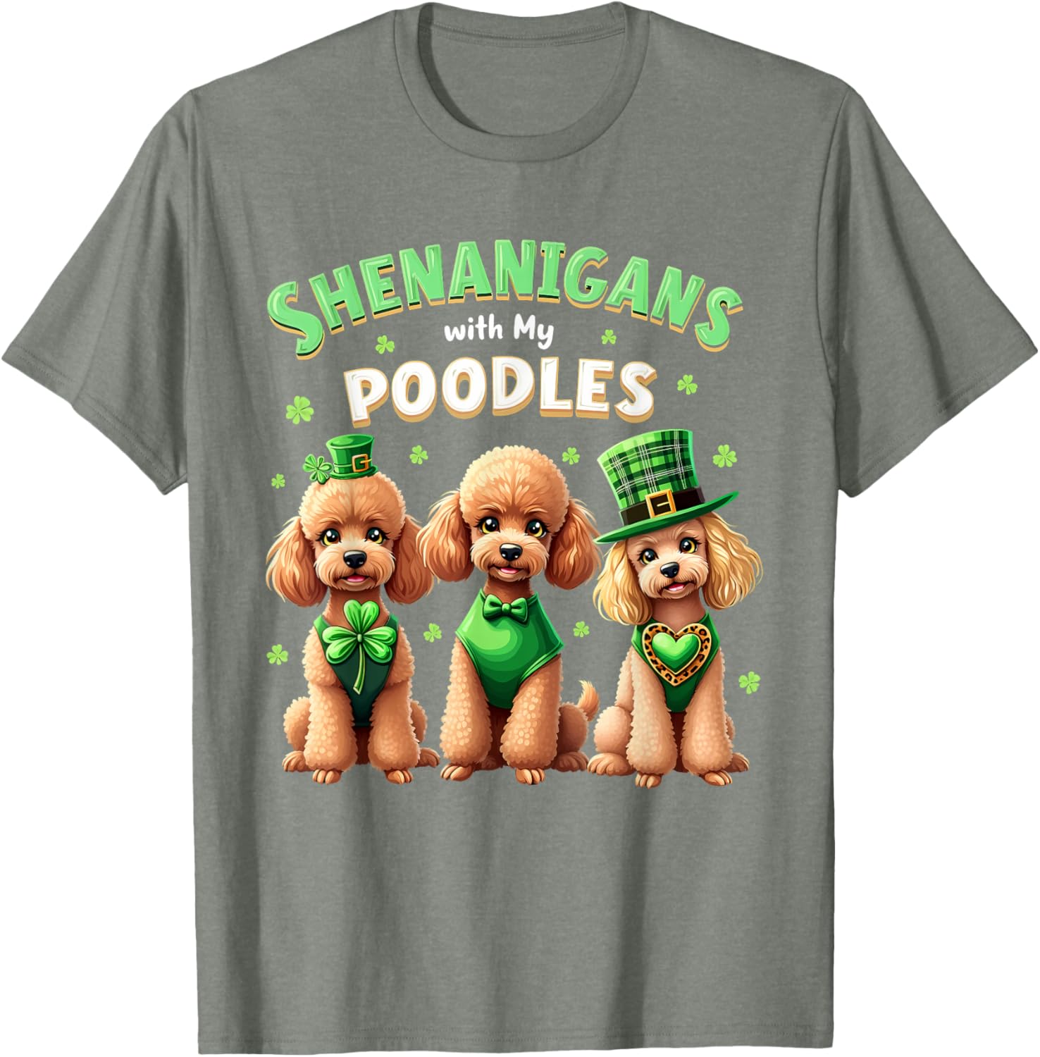 St Patricks Day Irish Poodle Shamrock T-Shirt for Fun Celebrations - 20