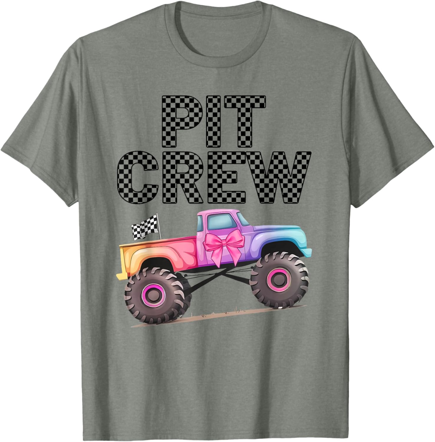 Girls Monster Truck Crew Squad T-Shirt for Truck Lovers and Kids - 18