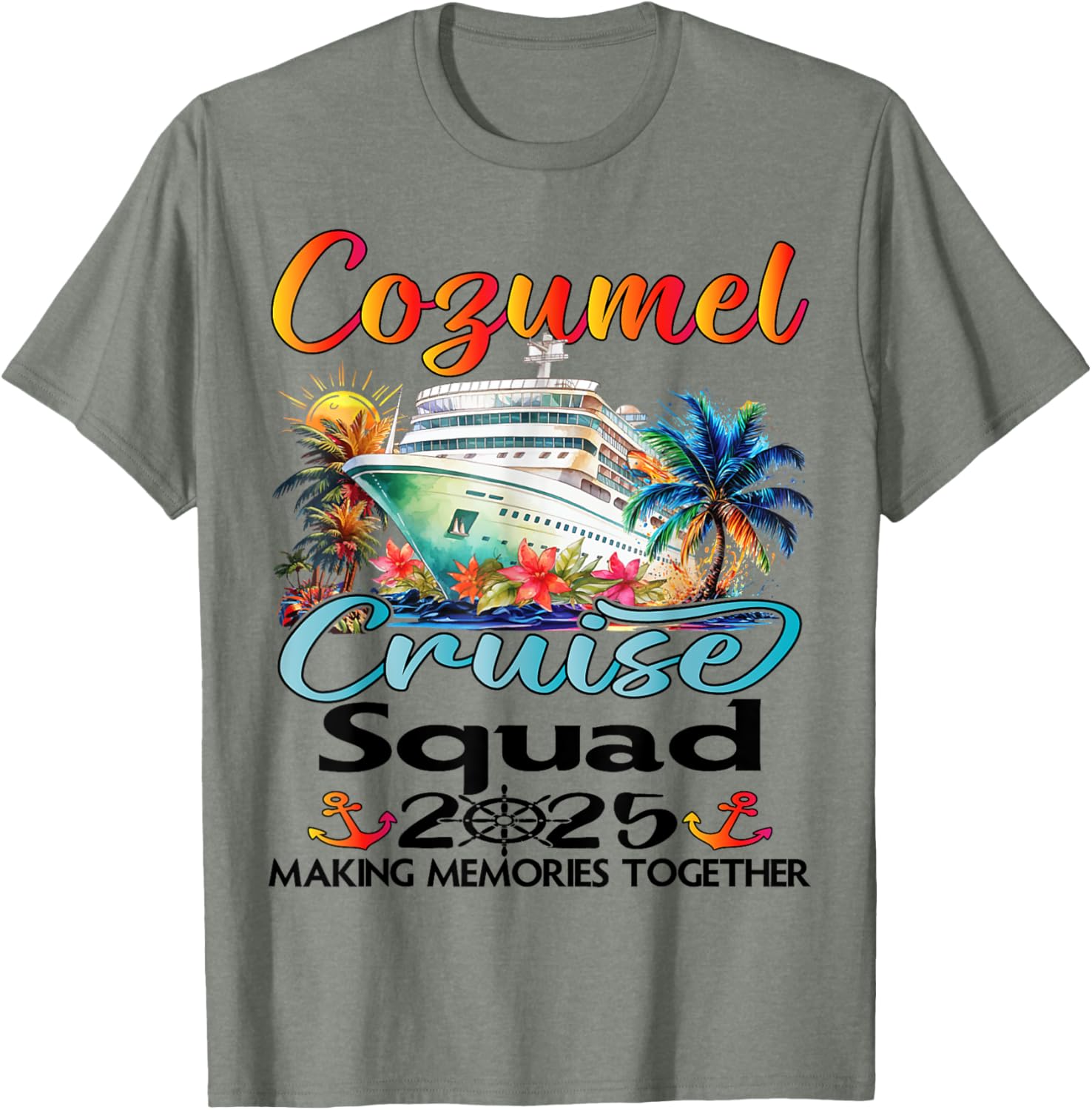 Cozumel Cruise Squad 2025 Family T-Shirt for Fun Group Adventures - 8