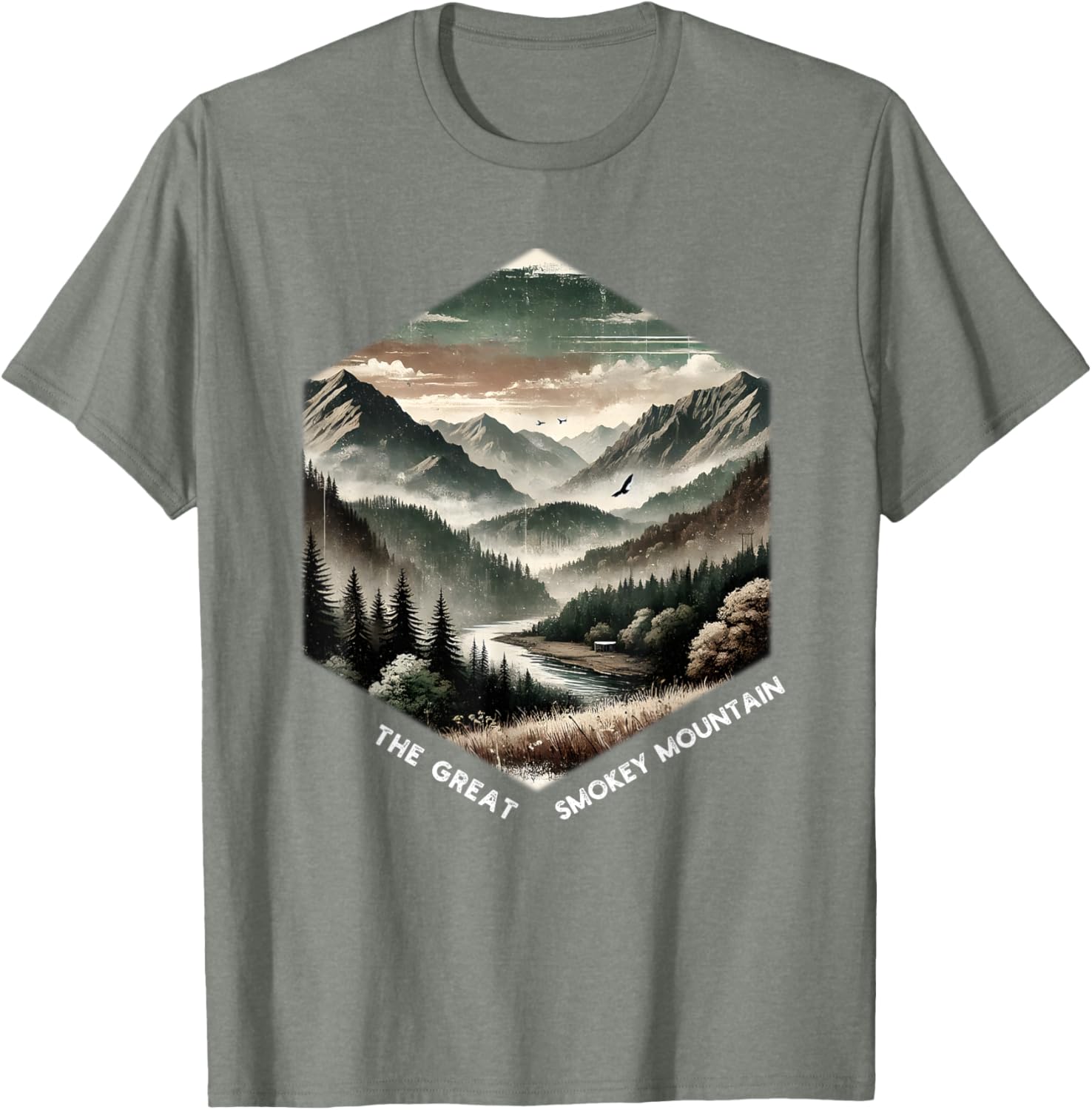 Smoky Mountains Vintage Graphic T-Shirt for Nature Lovers and Adventurers - 13