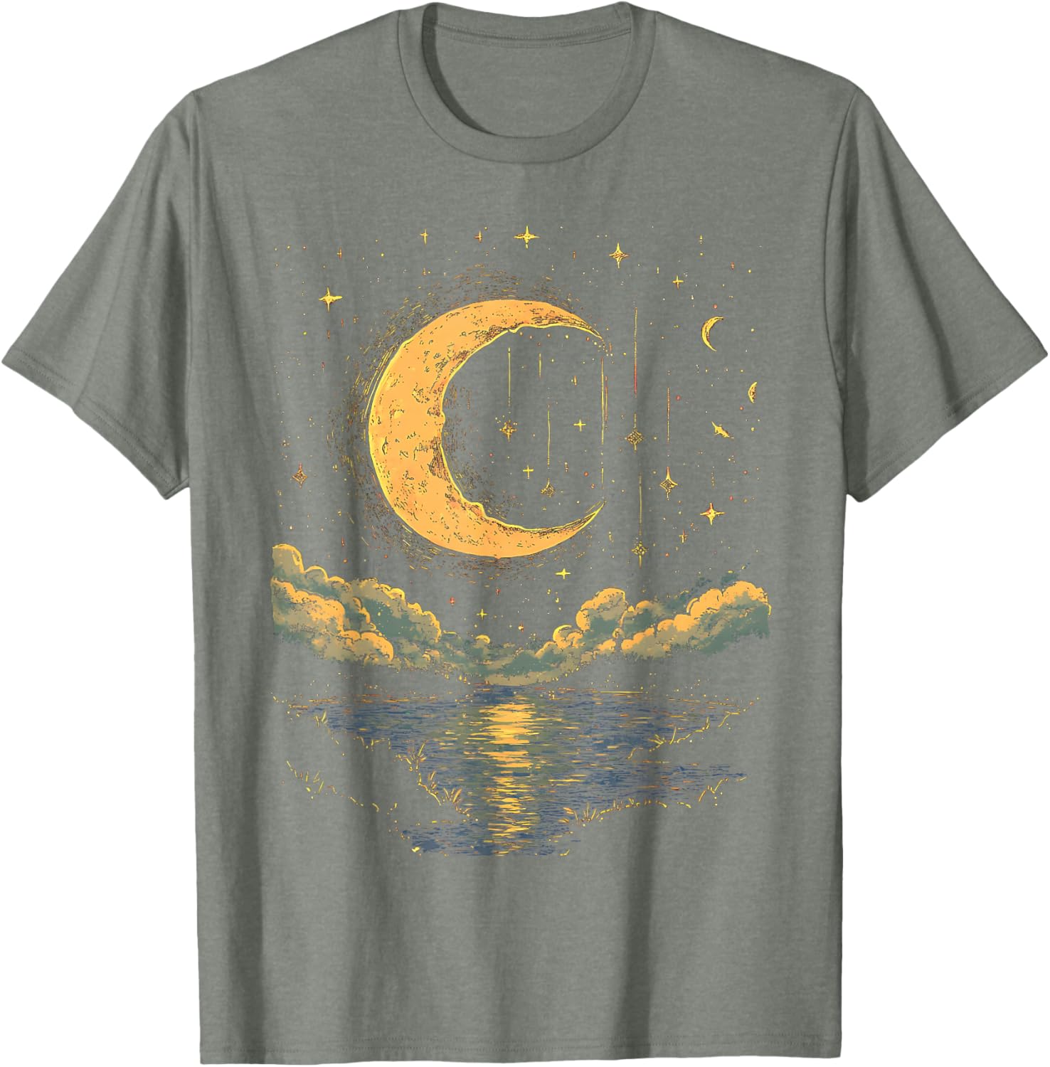 Boho Half Moon Vintage T-Shirt for Celestial Hippie Style Enthusiasts - 3