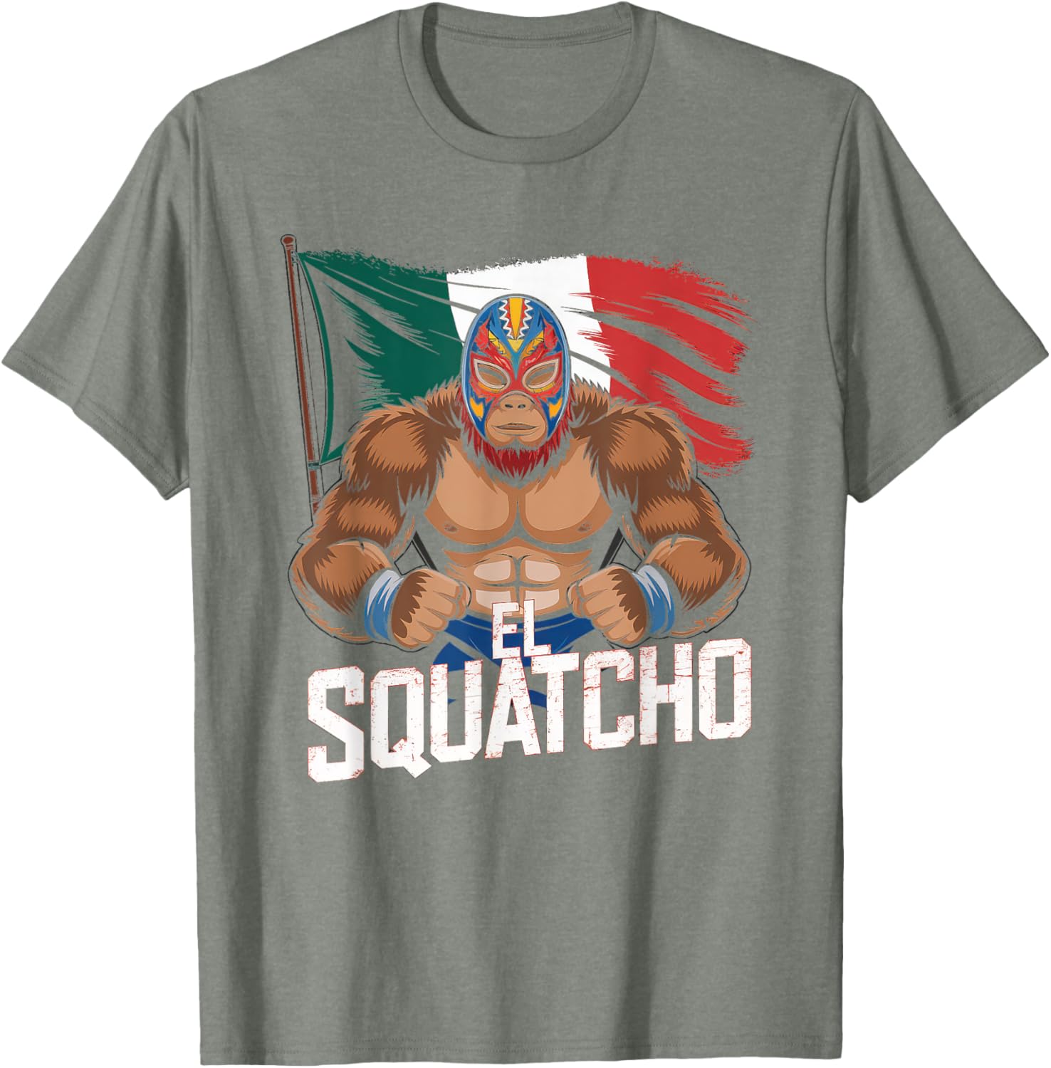 El Squatcho Bigfoot T-Shirt for Men and Women - Fun Sasquatch Design - 3