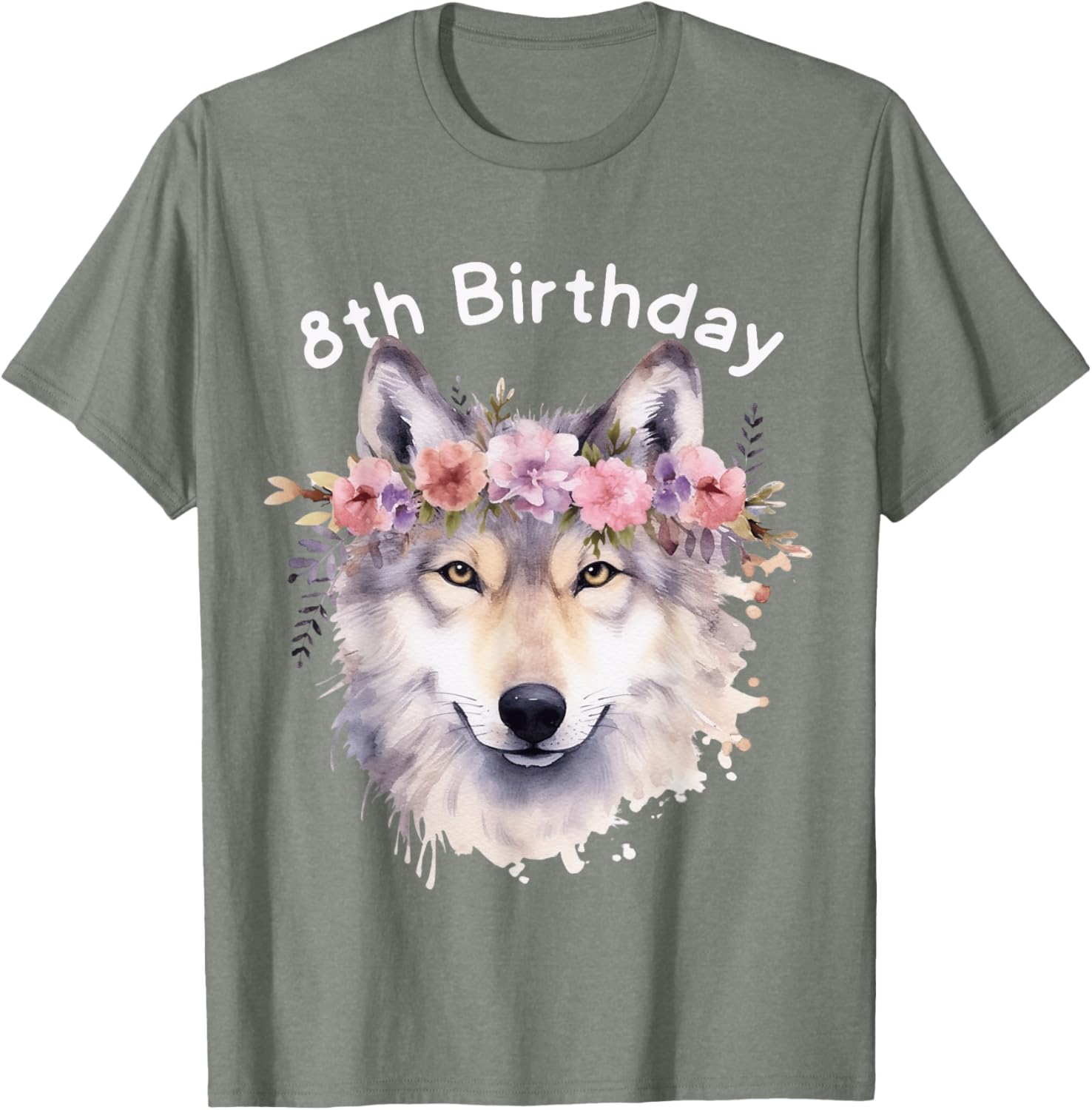 Adorable 8th Wolf Birthday T-Shirt for Girls - Perfect Wolf Pack Party Wear - 11