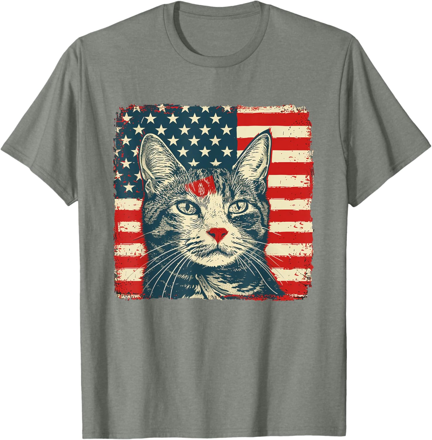 Patriotic Cat Shirt for Fourth of July Celebrations - Unisex T-Shirt - 16