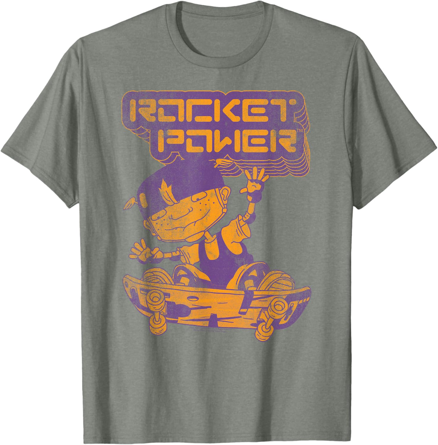 Rocket Power Vintage Skateboard Logo Cartoon T-Shirt for Cool Styles - 3