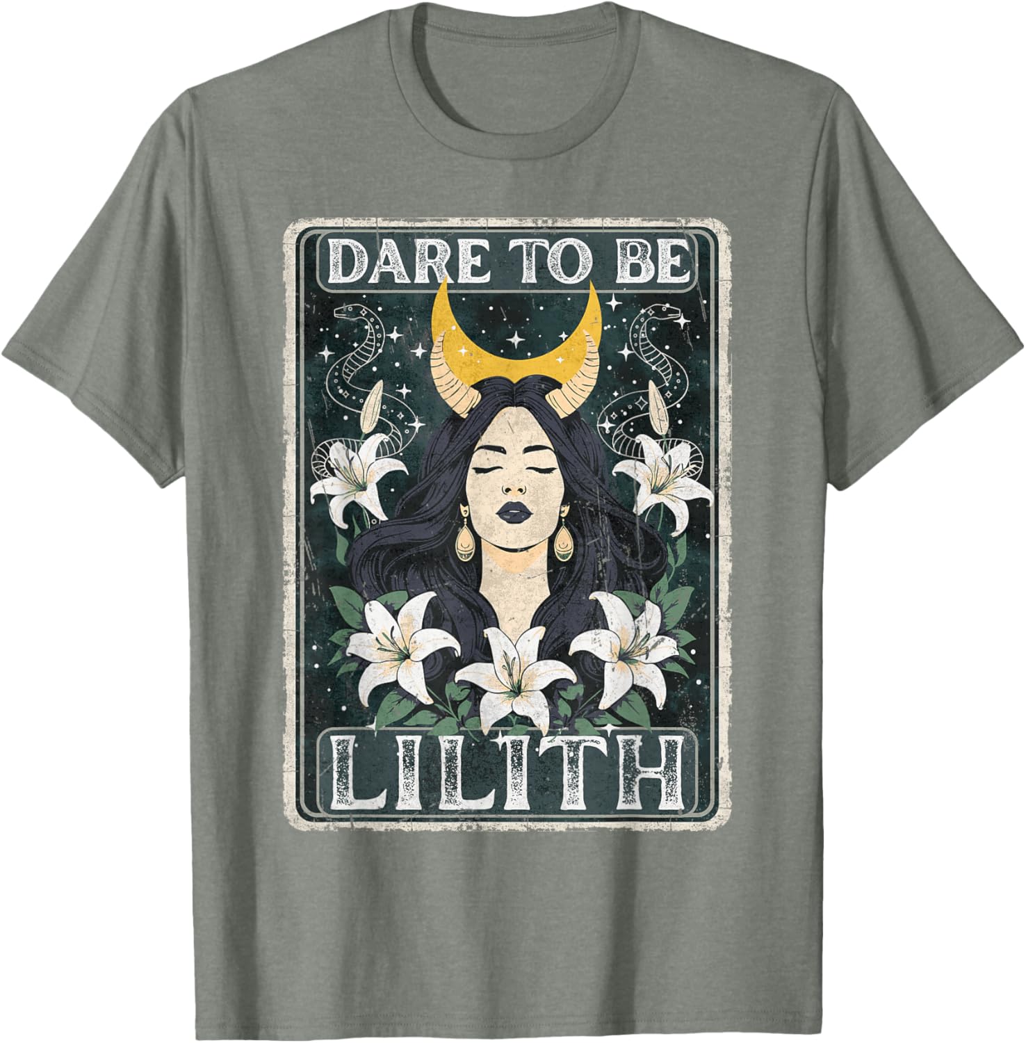 Lilith Tarot Card Goddess T-Shirt for Pagan Witches and Tarot Lovers - 13