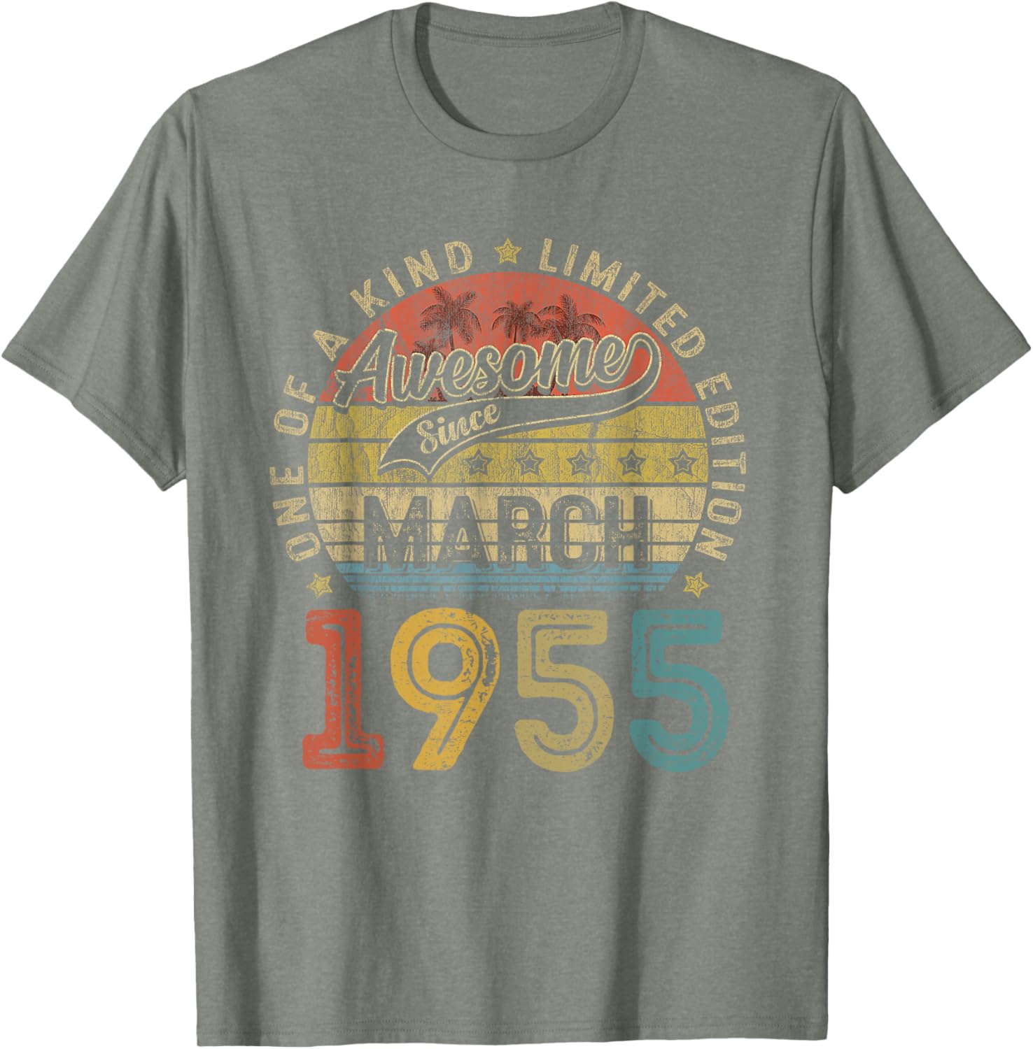 Funny 70th Birthday T-Shirt Vintage Retro March 1955 Gift for Him/Her - 1