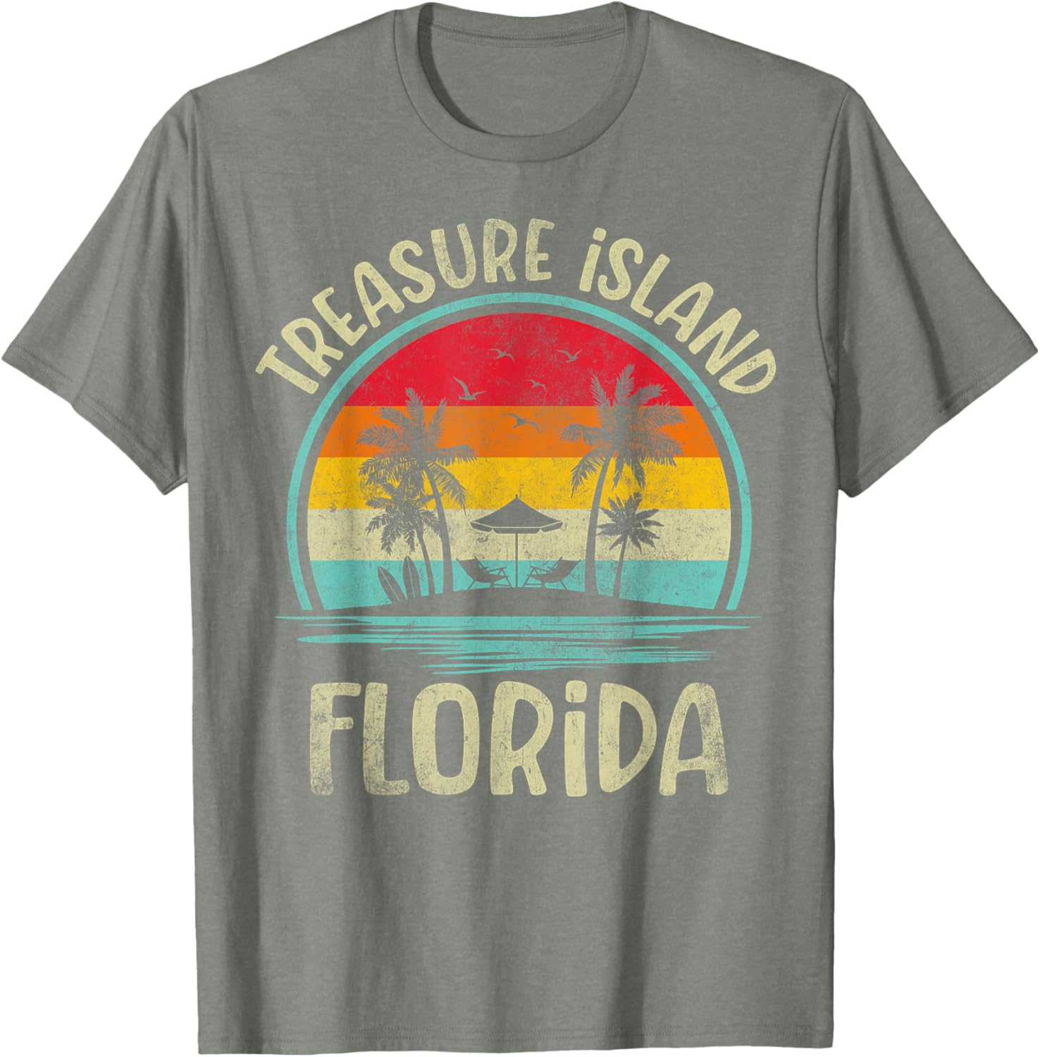 Treasure Island Florida Family Vacation Palm Tree T-Shirt for Summer Fun - 3