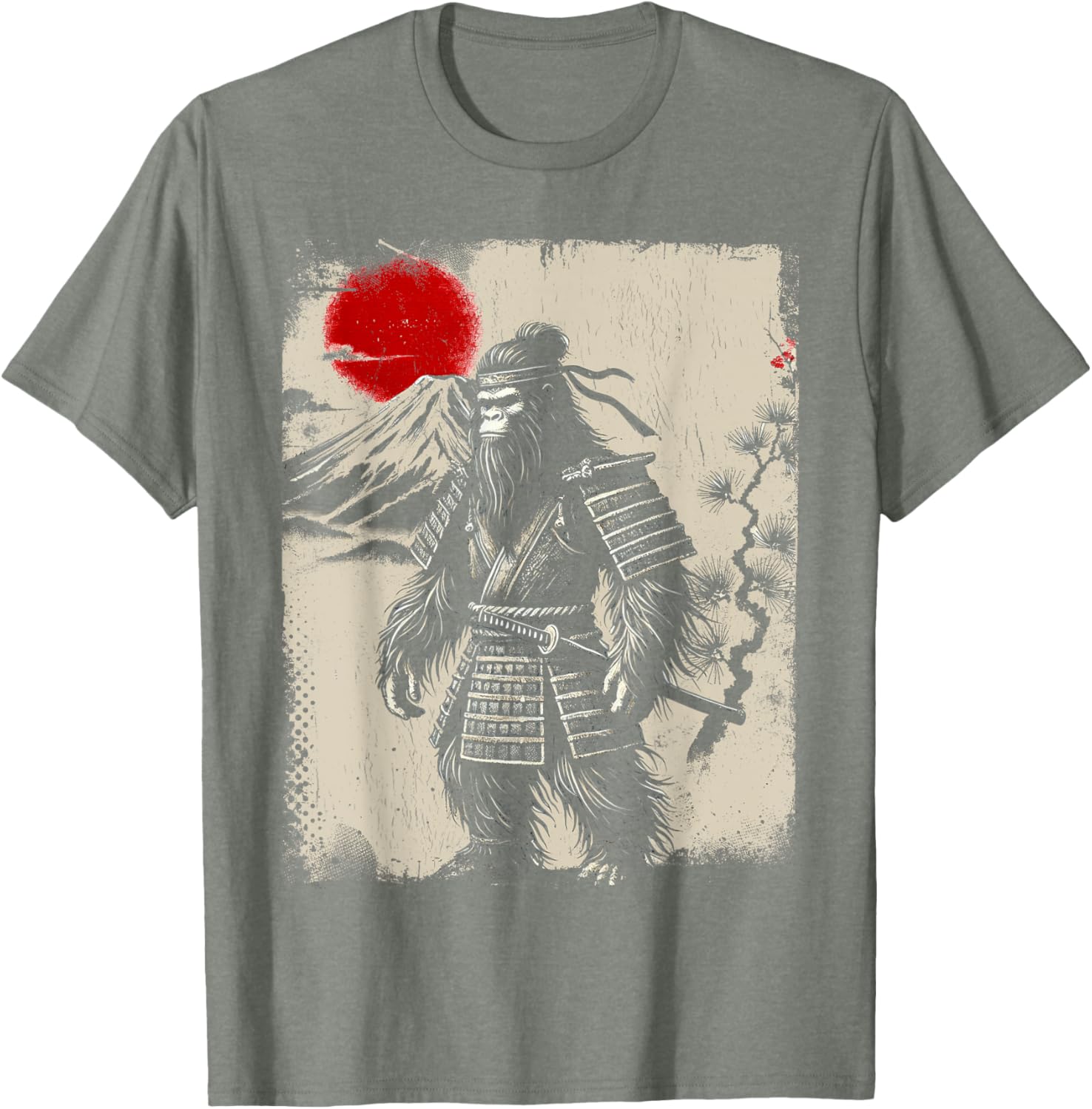 Vintage Bigfoot Ninja Samurai Ukiyo-e T-Shirt for Unique Style - 9