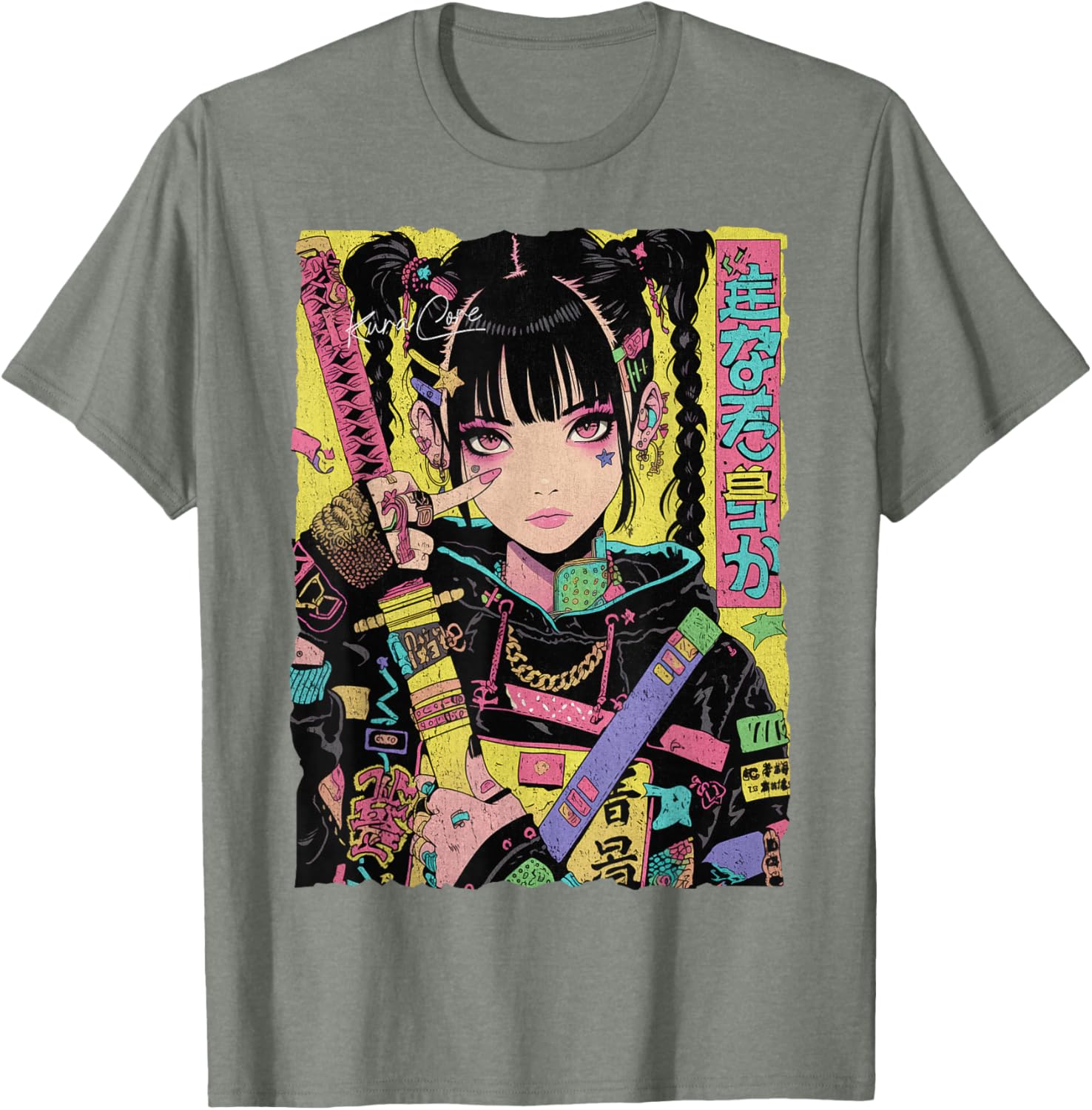 Trendy Japanese Cyberpunk Y2K Techwear Anime T-Shirt for Fashion Lovers - 14