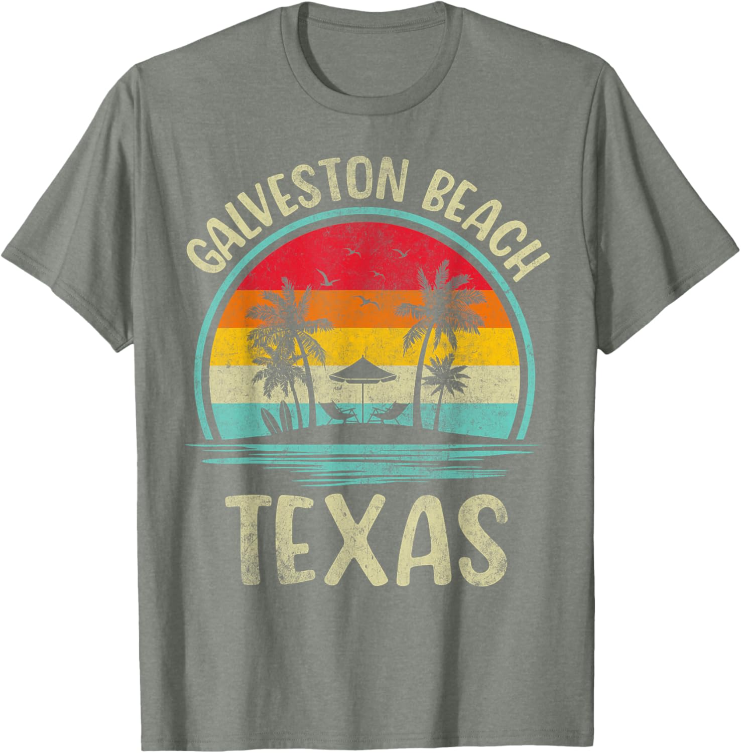 Galveston Beach Summer Vacation Palm Tree Family T-Shirt for Fun Days - 15