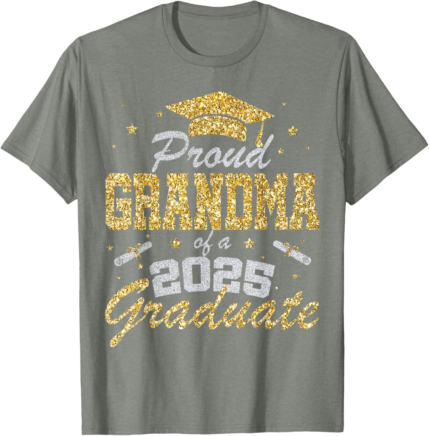 Proud Grandma of 2025 Graduate T-Shirt for Celebrating Senior Year - 11