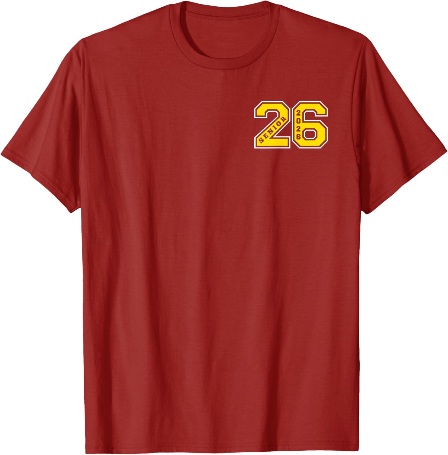 Gold Senior Class 26 T-Shirt Elite Wear for 2026 Graduation Celebration - 12