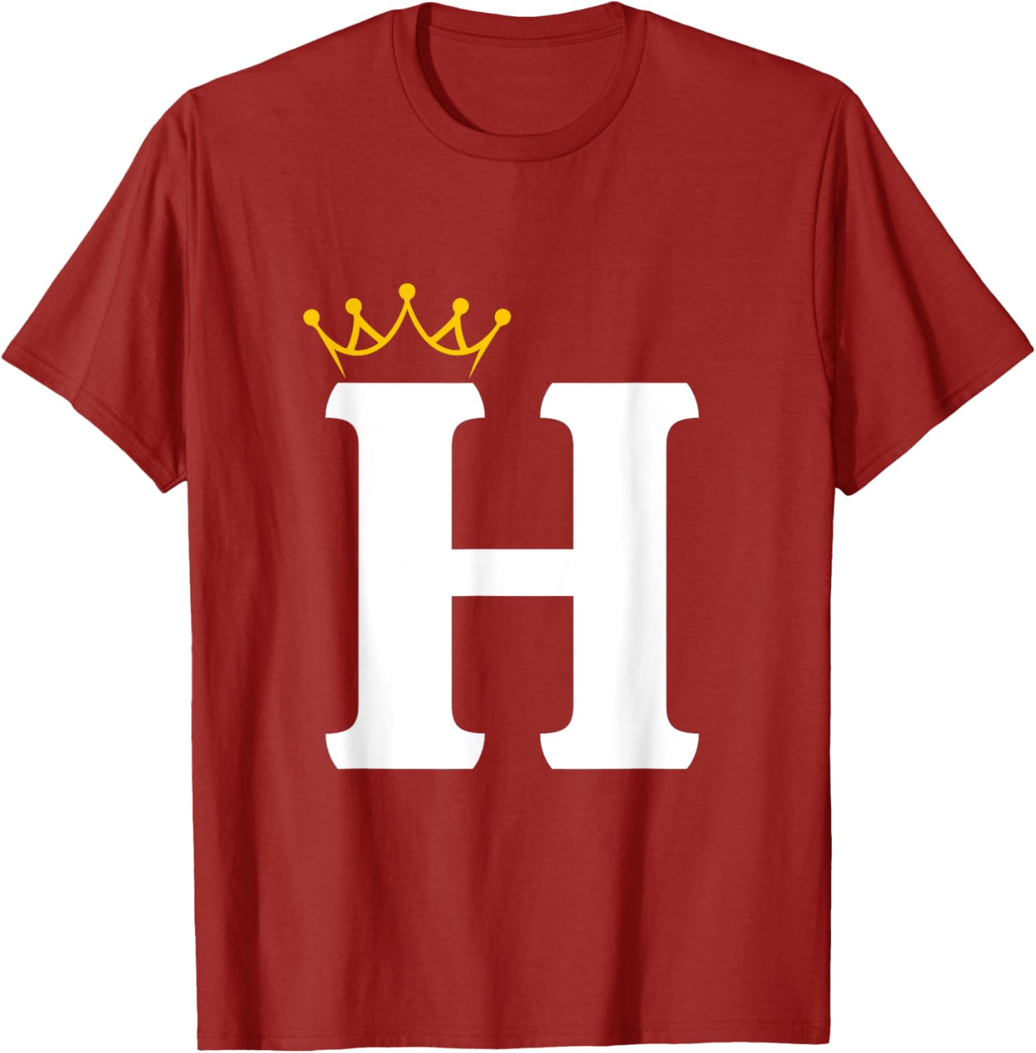 Crowned Letter H Monogram T-Shirt for Stylish Wear and Personal Touch - 14