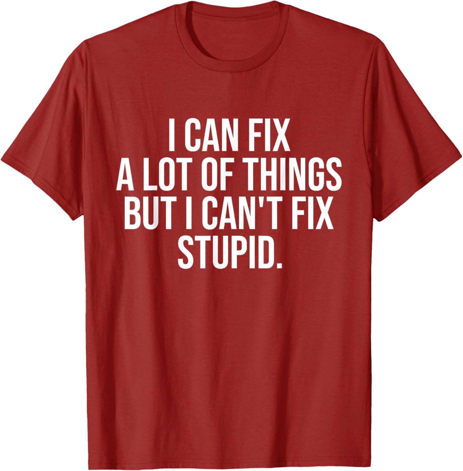 Funny I Can Fix A Lot Of Things But I Can't Fix Stupid T-Shirt - 22