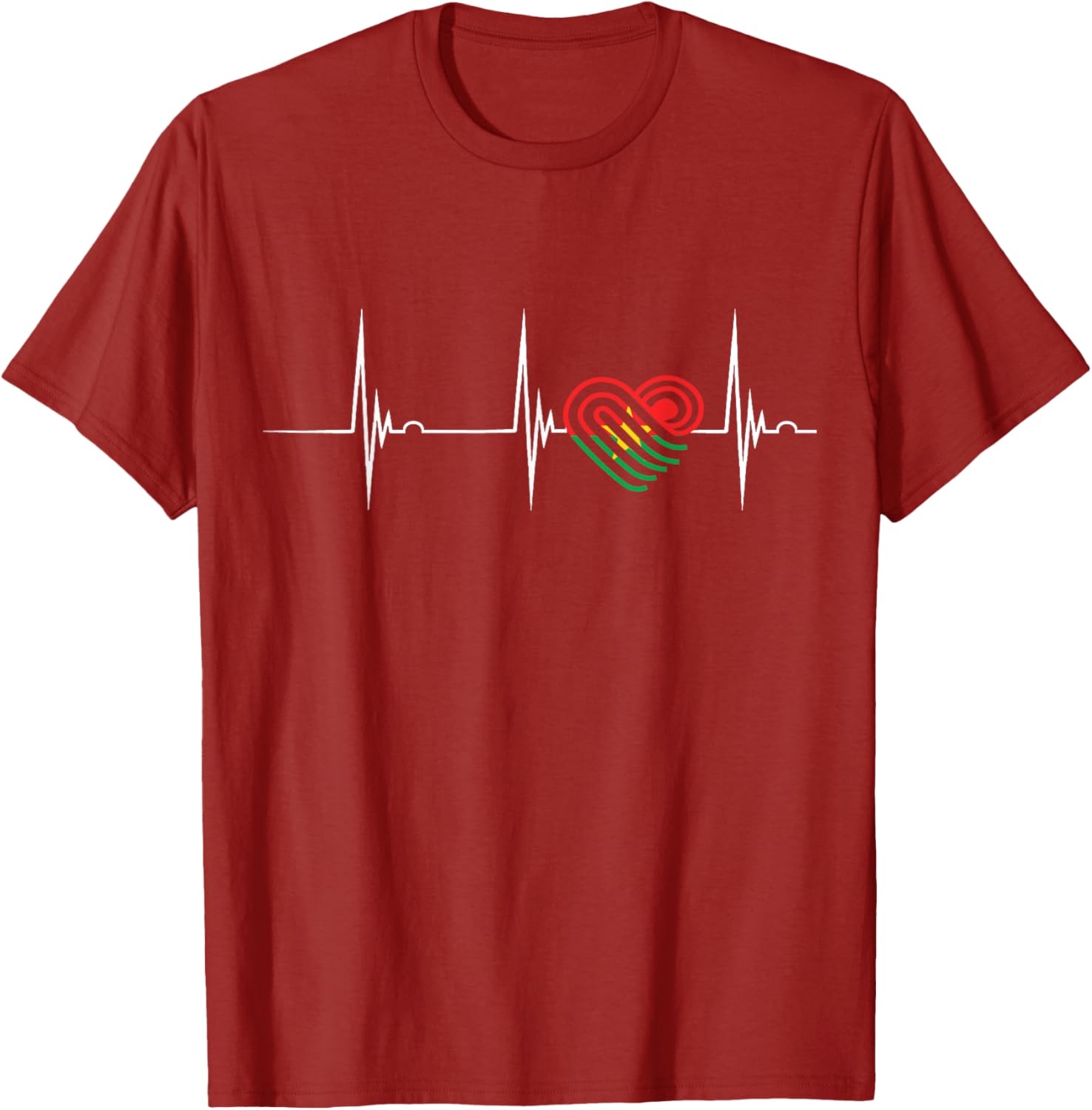 Burkina Faso Heartbeat EKG Pulse T-Shirt Celebrating Burkina Fasoan Roots - 22