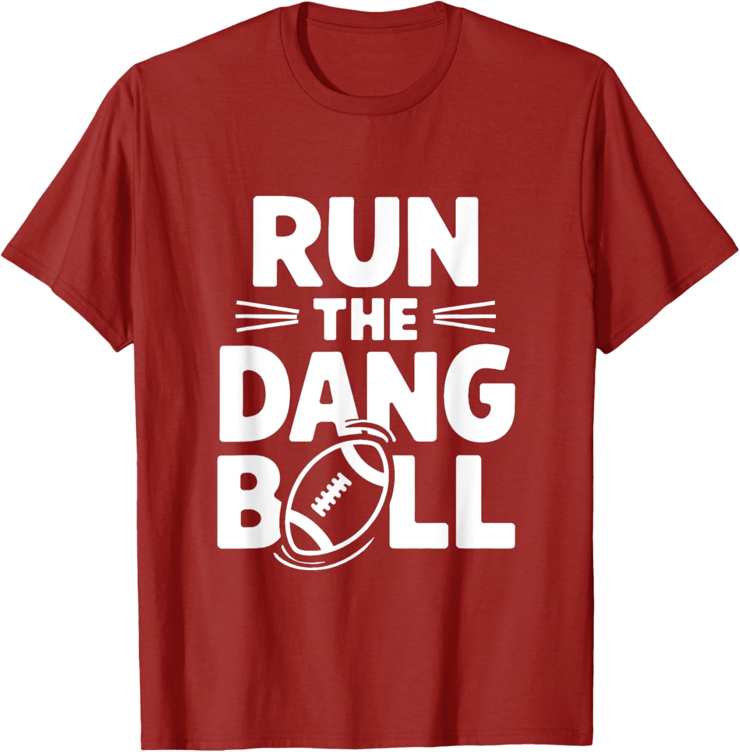 Funny Mom T-Shirt for Cheerleading Fans Run The Dang Ball Football Design - 15