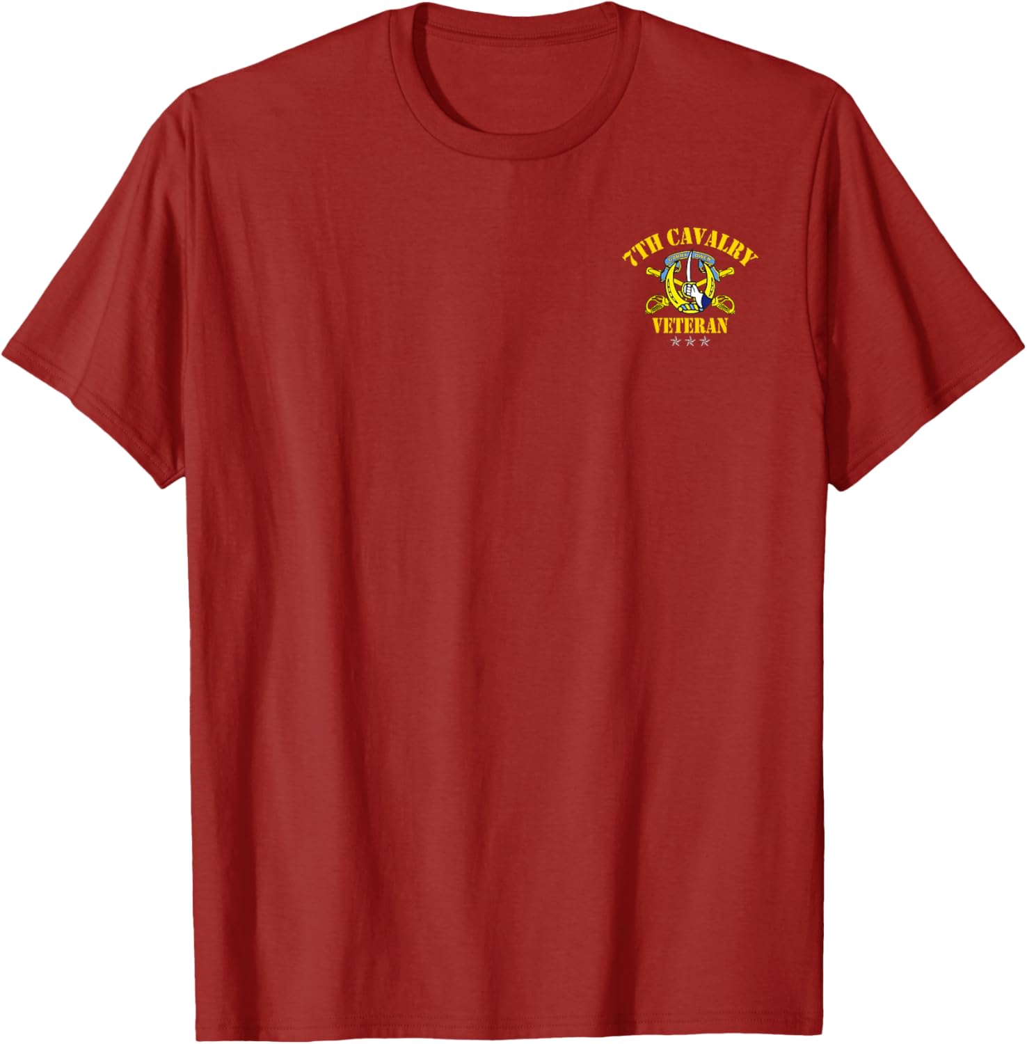 7th Cavalry Regiment Veteran T-Shirt with Patriotic Flag for Veterans Day - 2