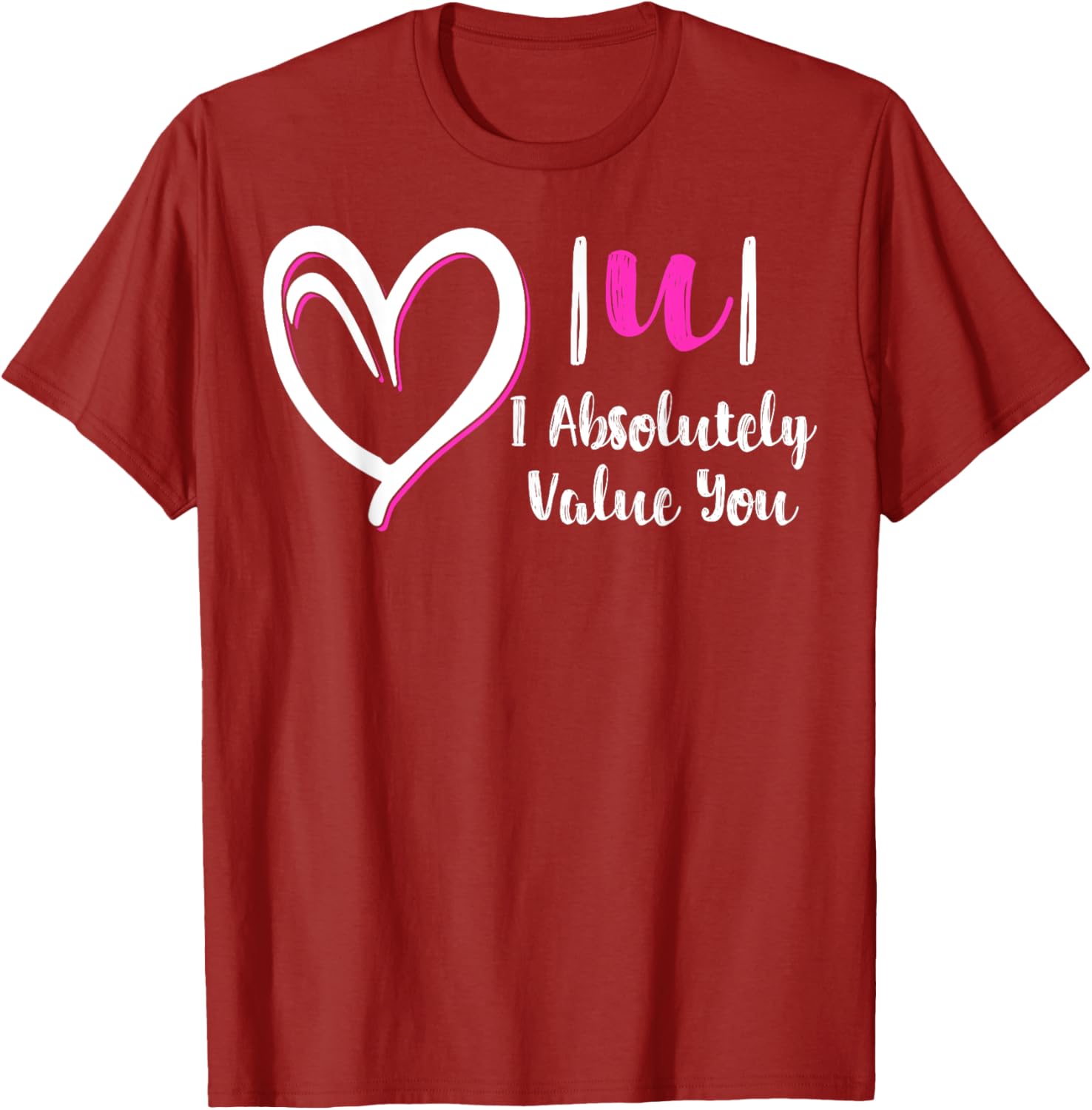 Funny Math Teacher Valentine's Day T-Shirt - I Absolutely Value You Gift - 6