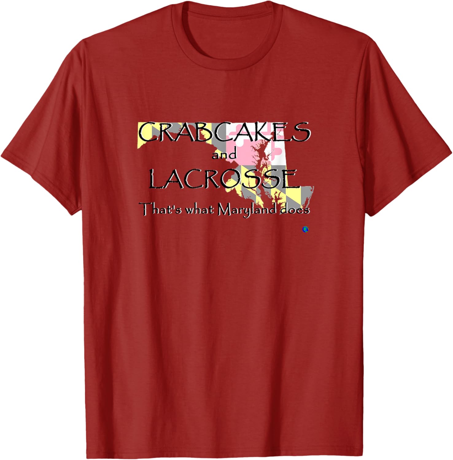 Maryland Crabcakes and Lacrosse T-Shirt Fun Apparel for Sports Fans - 27