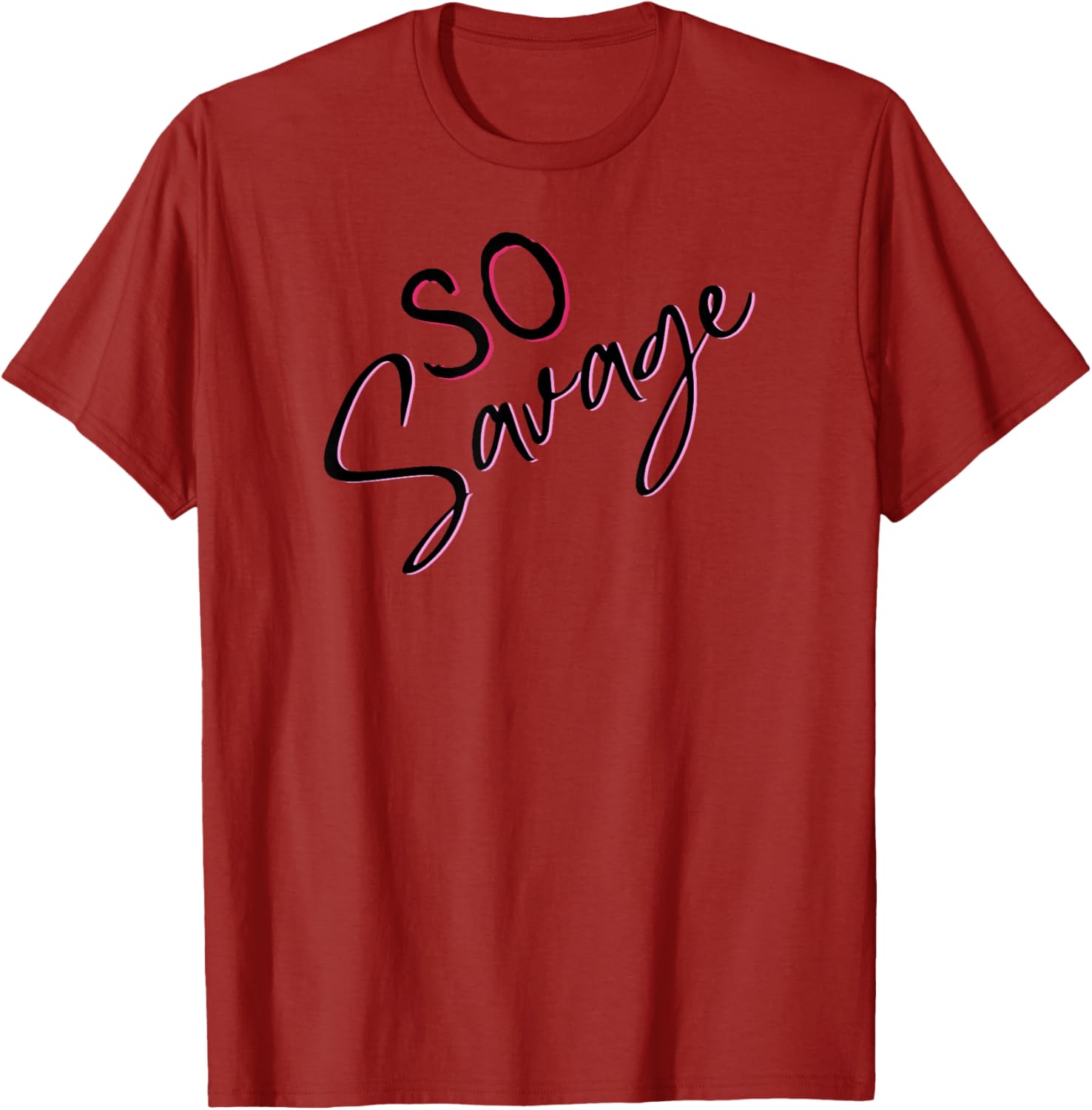 SO Savage Pale Pink and Magenta T-Shirt for Stylish Comfort - 11