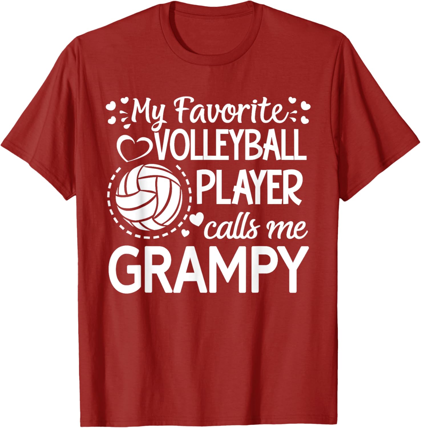 My Favorite Volleyball Player Calls Me Grampy T-Shirt for Proud Grandparents - 3