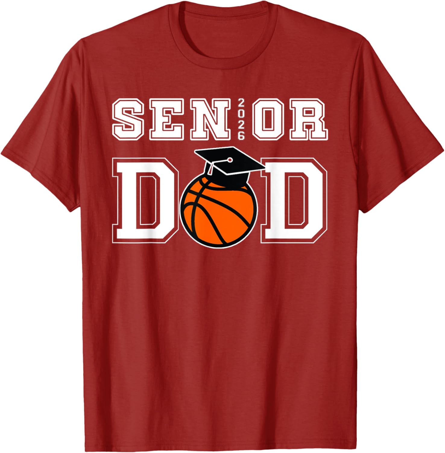 Senior 2026 Dad Basketball Graduation T-Shirt for Proud Dads - 9