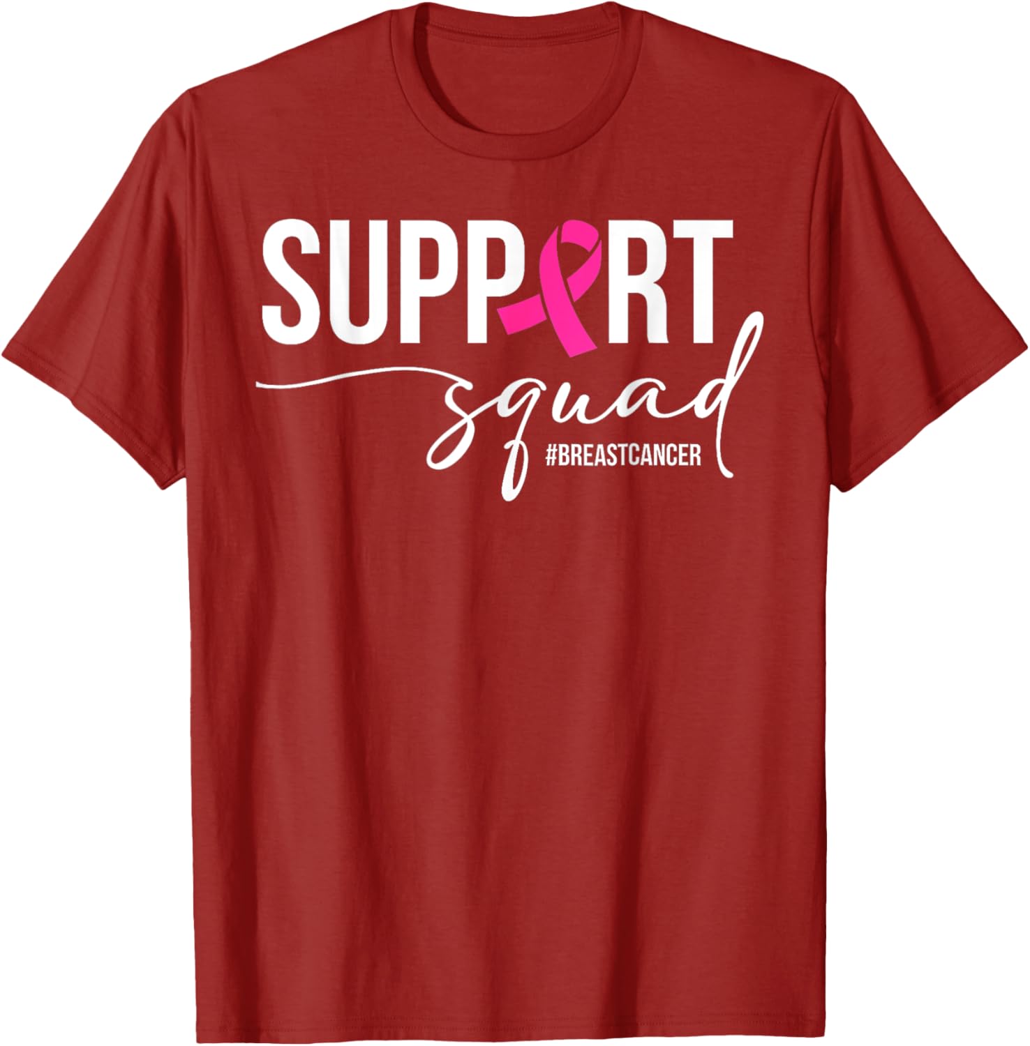 Breast Cancer Warrior Support Squad T-Shirt for Awareness and Empowerment - 21