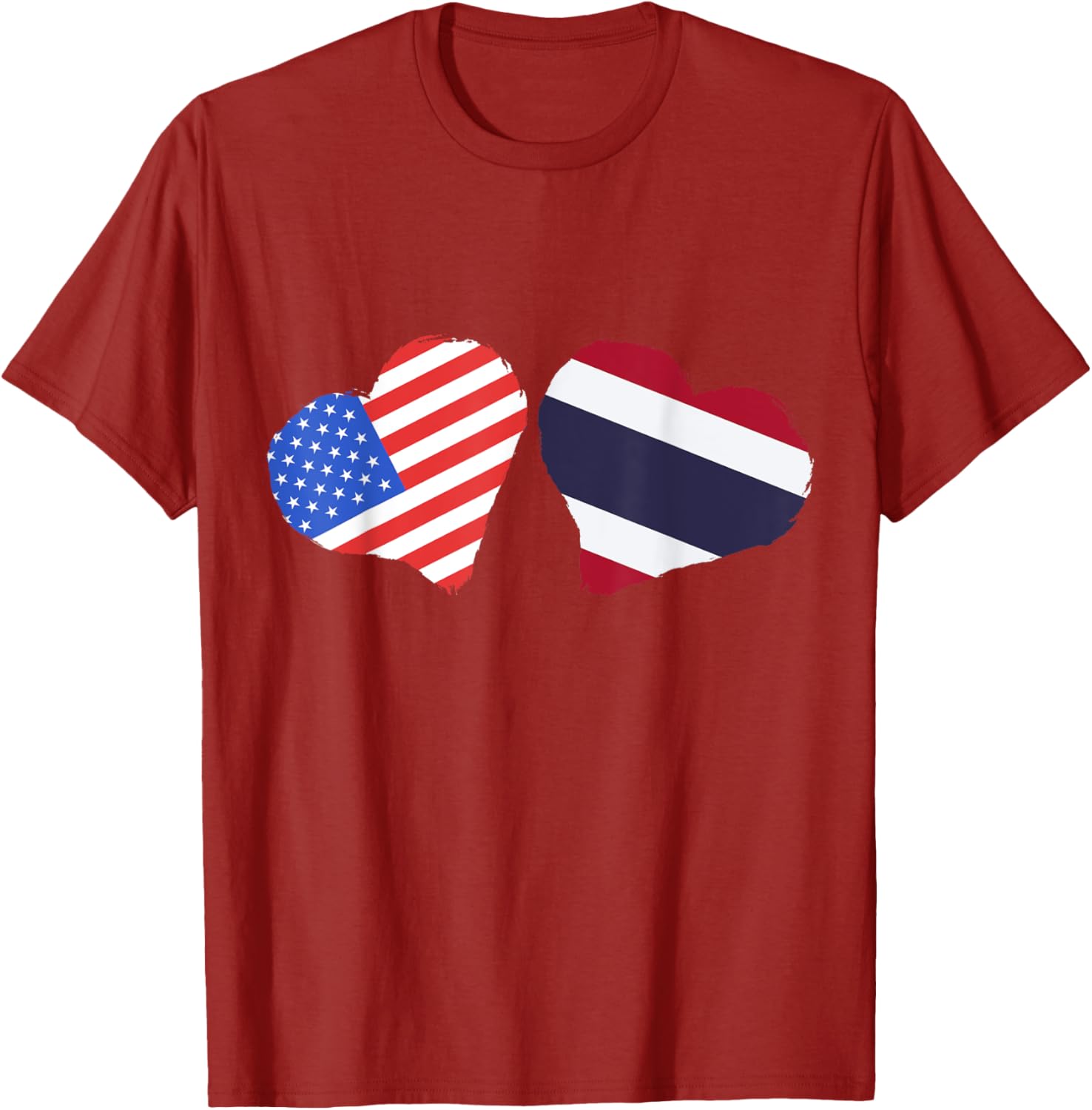 Thailand USA Heart Flag T-Shirt for Thai Roots and Pride in America - 29