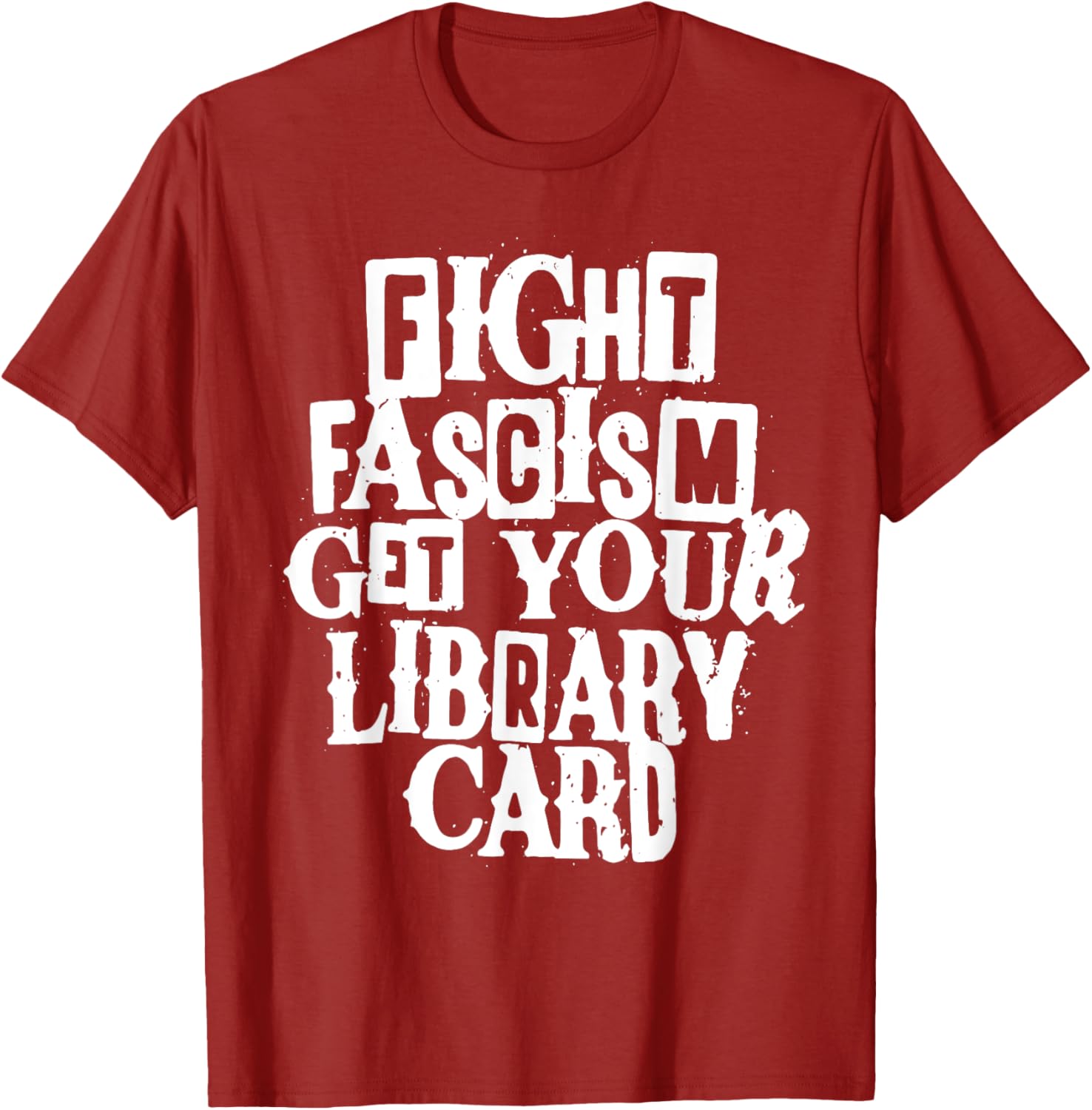 Fight Fascism Get Your Library Card T-Shirt for Book Lovers and Activists - 4