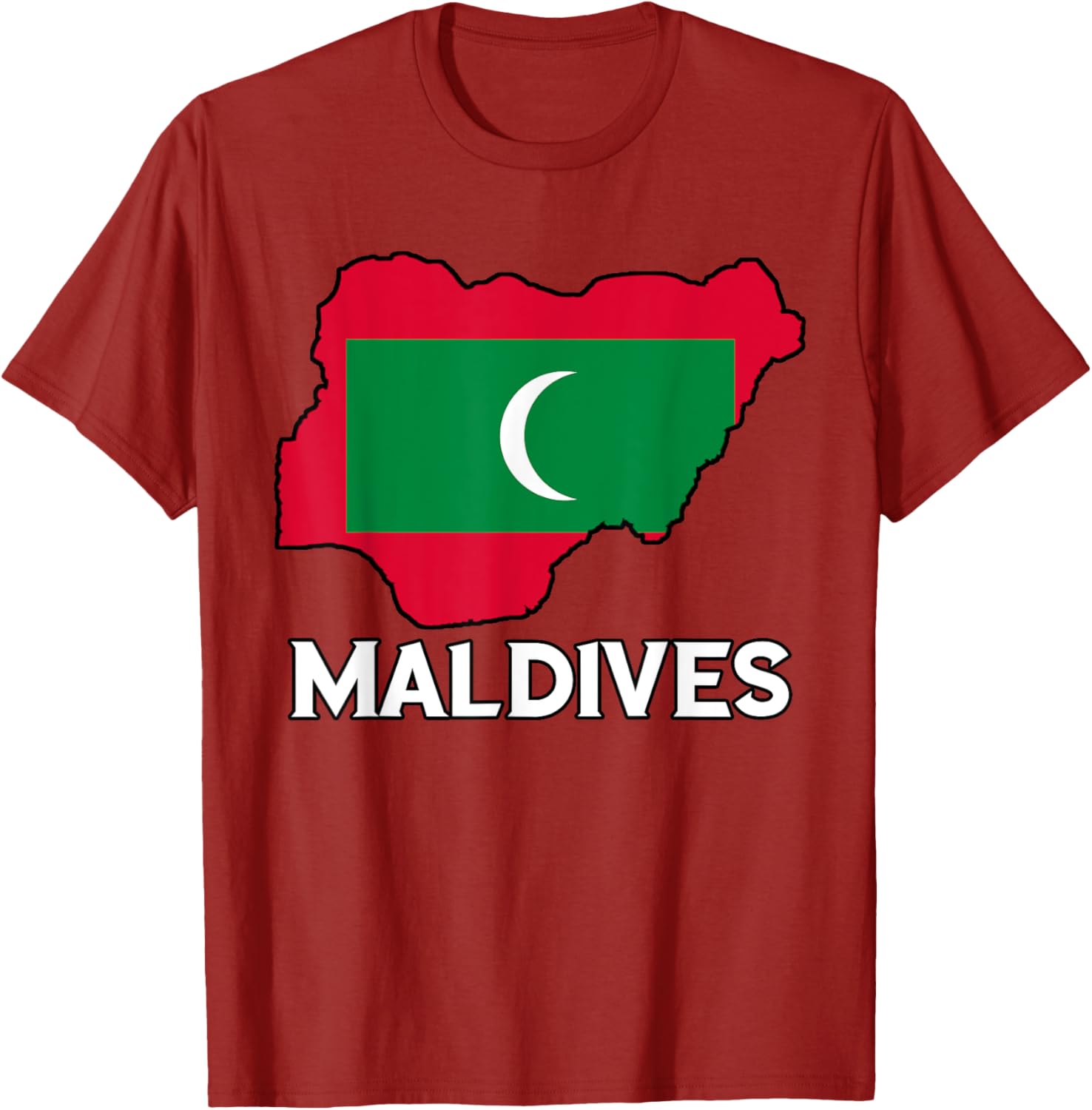 Maldivian Pride Flag Map T-Shirt for Comfort and Style in Clothing - 6