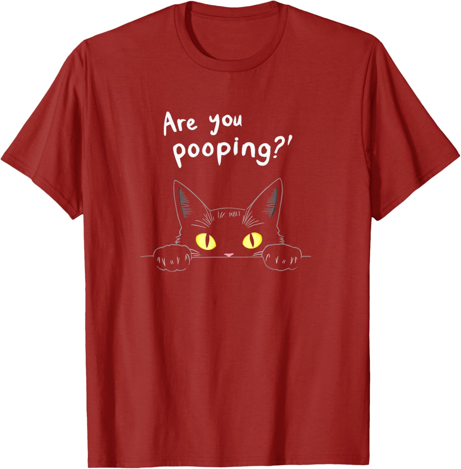 Funny Cat Pooping Humor T-Shirt for Cat Lovers - Cute Kitty Graphic Tee - 9