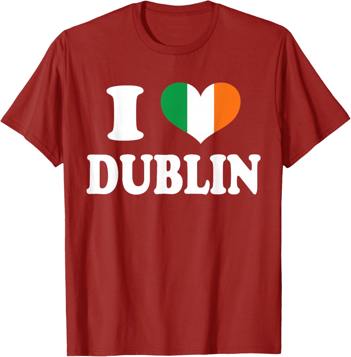 I Love Dublin St Patricks Day T-Shirt with Ireland Flag Heart Design - 8