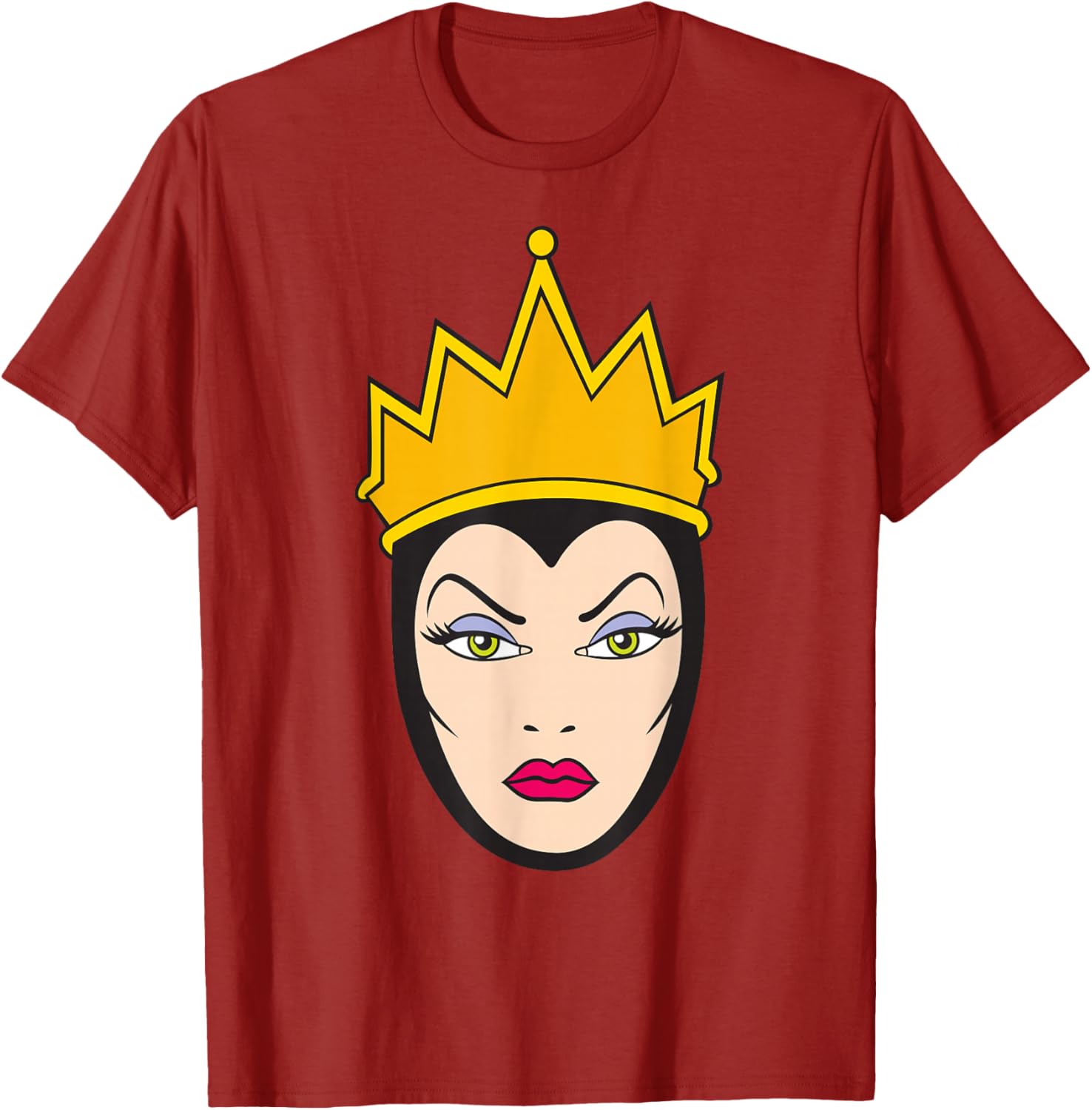 Disney Villains Evil Queen Big Face T-Shirt for Snow White Fans - 17
